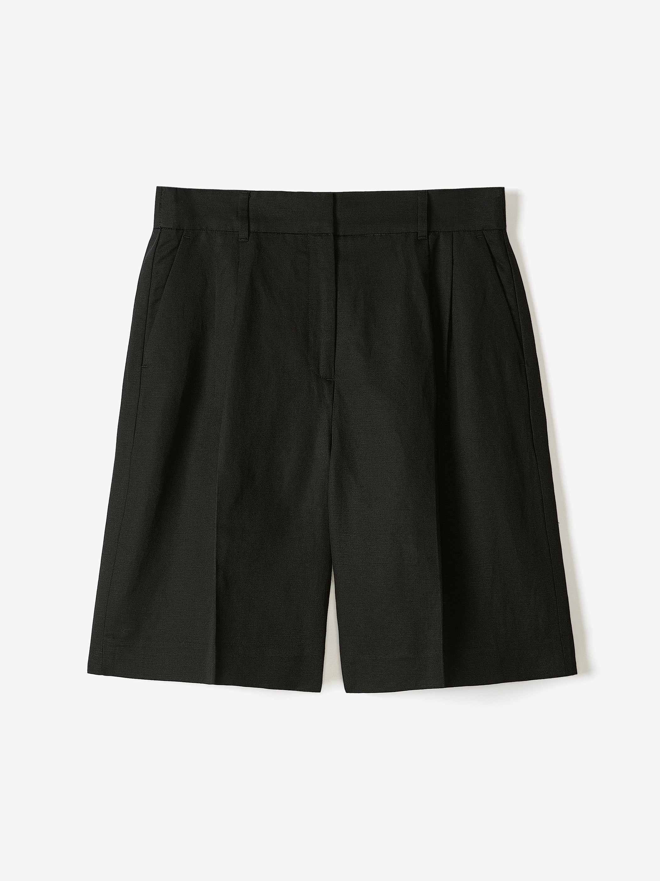 Linen-Blend High-Rise Bermuda Shorts - Image 5