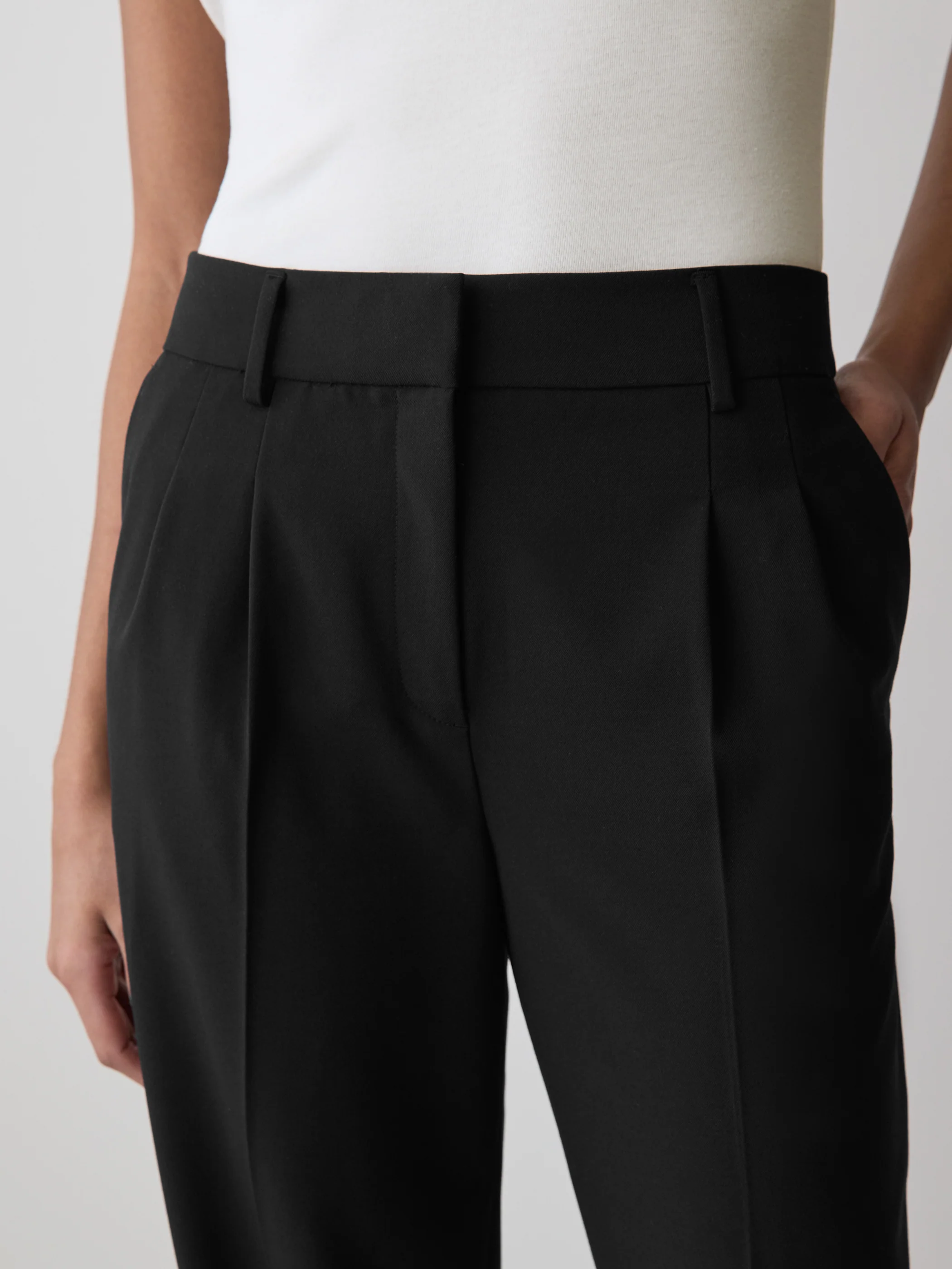 Black High-Rise Wide-Leg Pant - Image 7