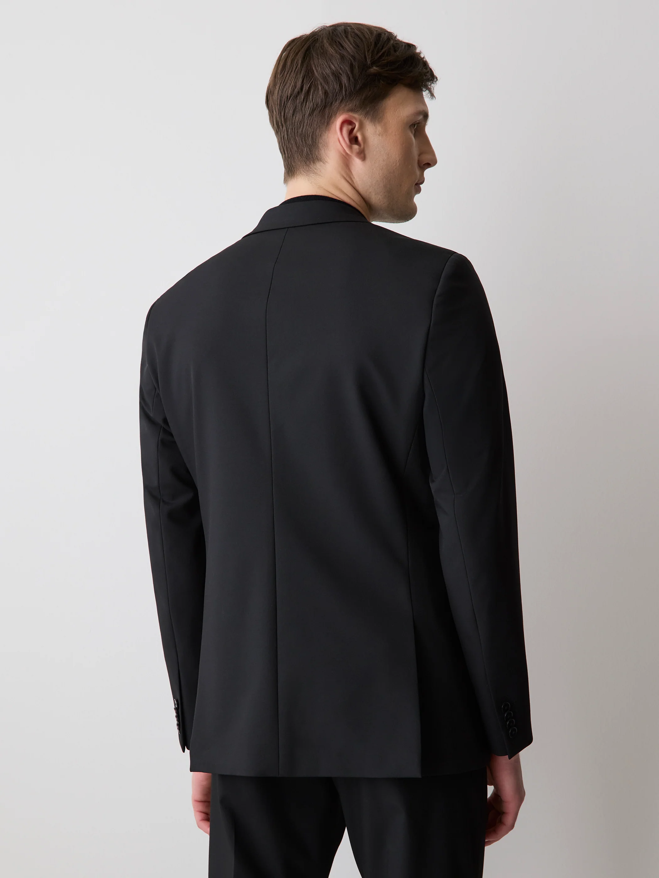 Black Slim Fit E-Tech Blazer - Image 3