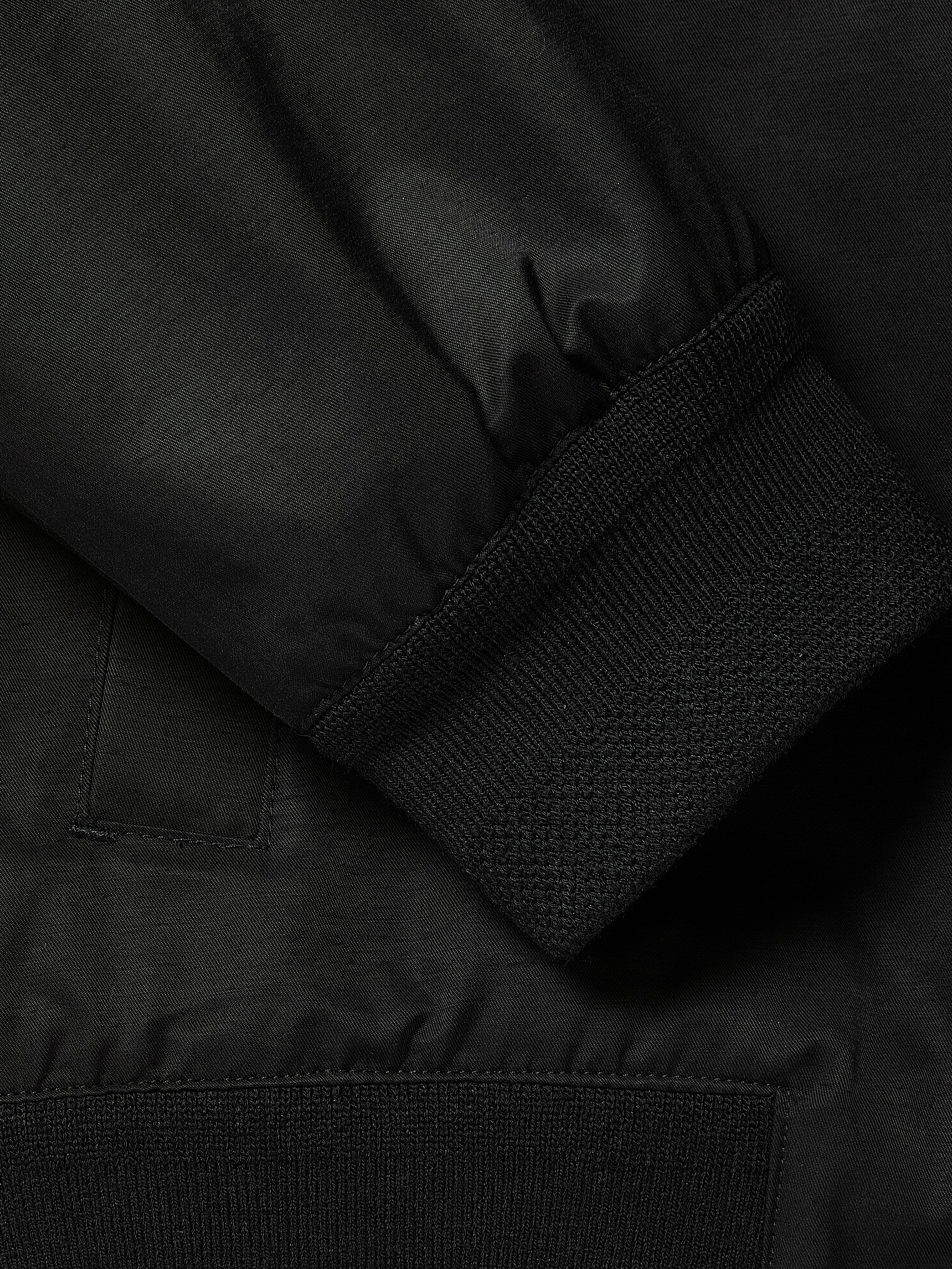 Black Twill Bomber Jacket - Image 5