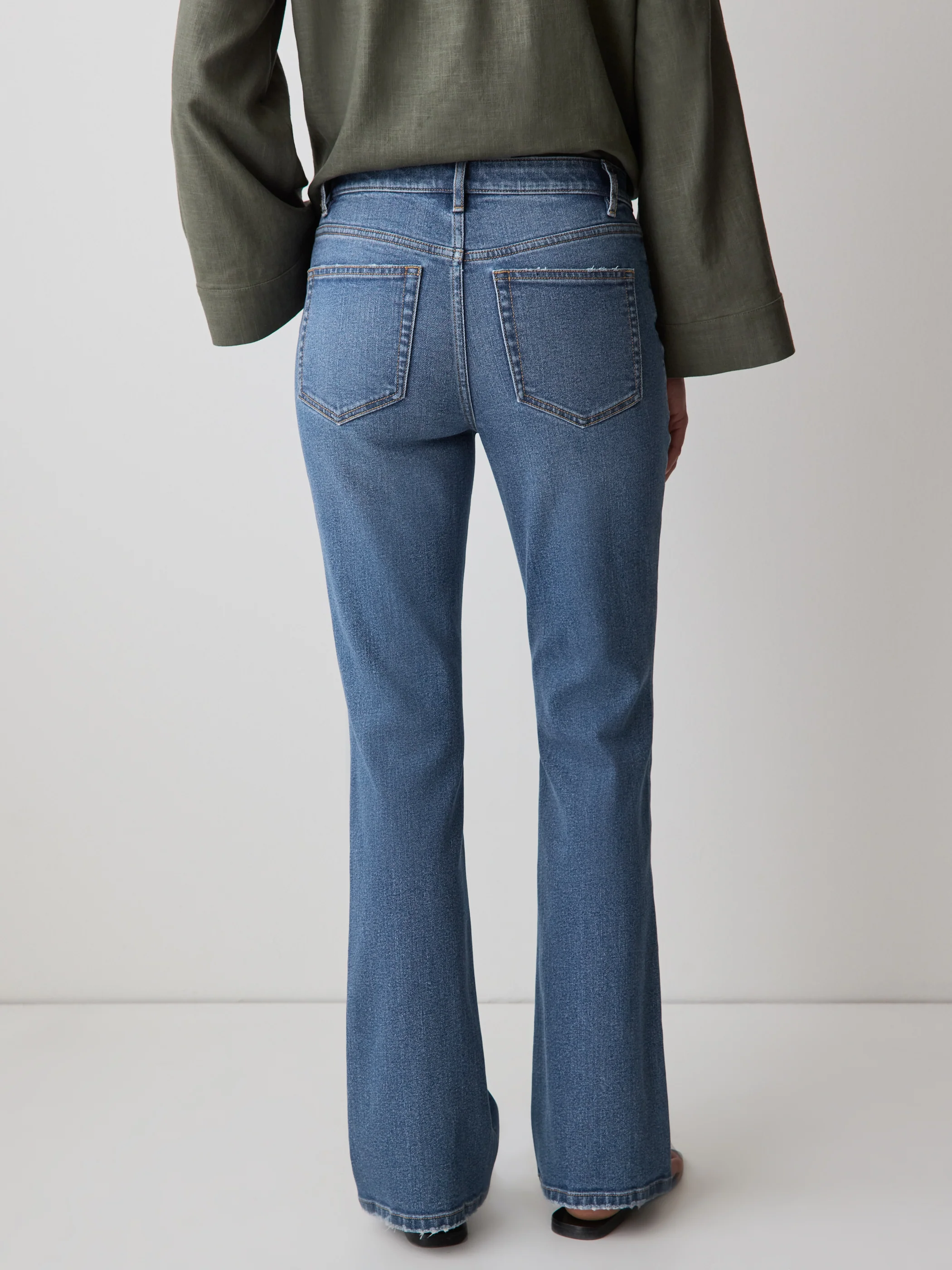 Mid-Rise Bootcut Jeans - Image 3