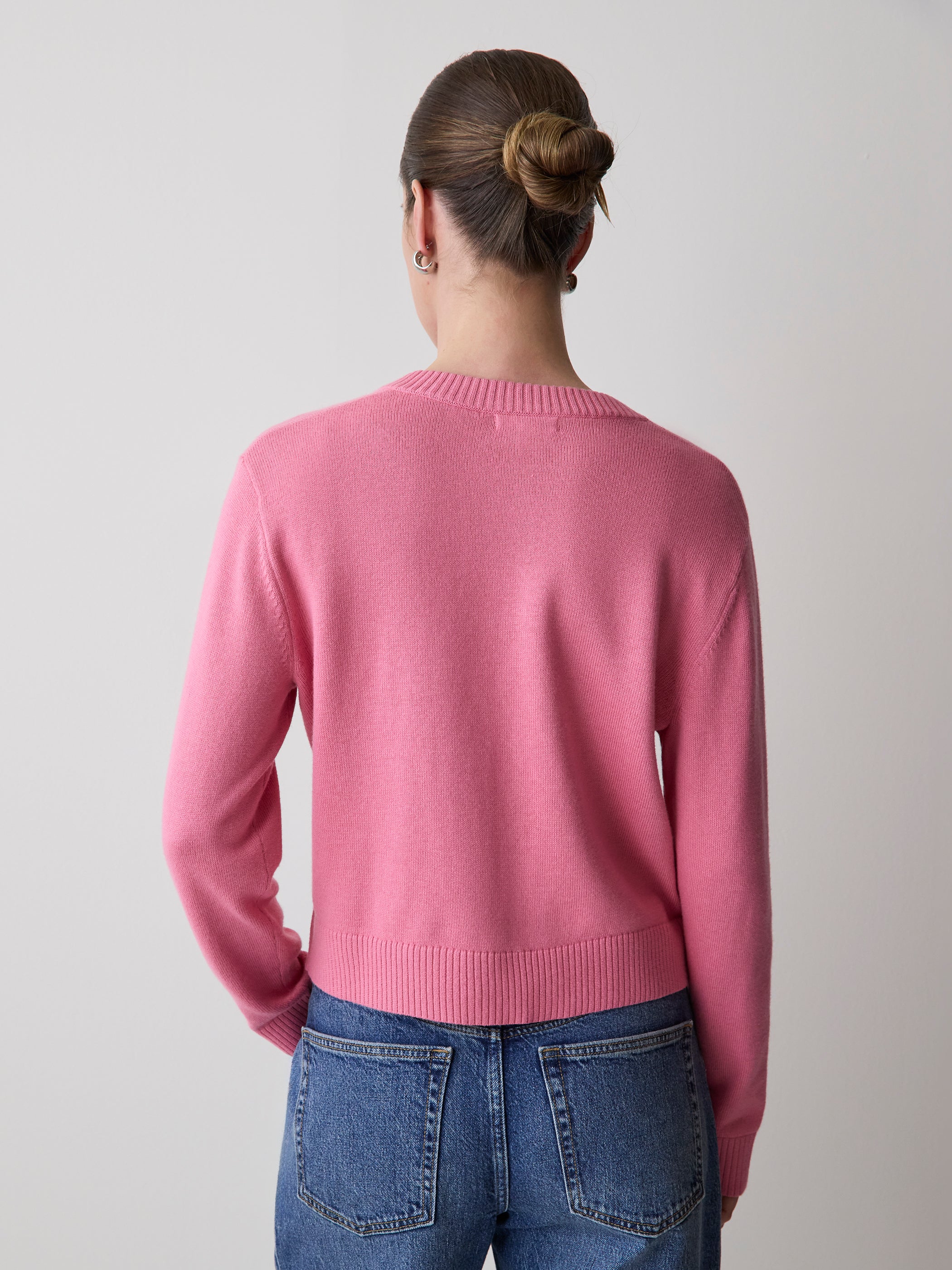 Wool-Blend Long-Sleeve Crew-Neck Cardigan - Image 13