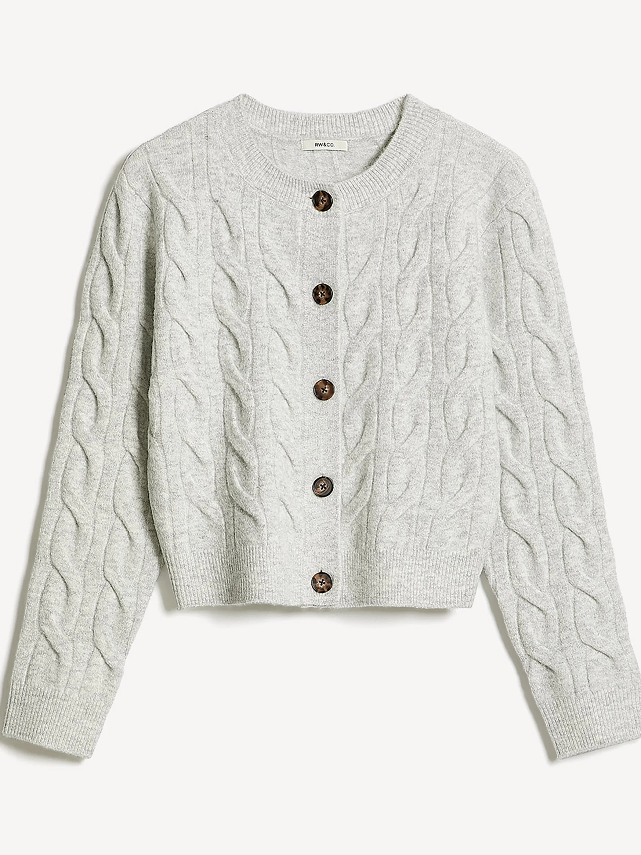Long-Sleeve Cable-Stitch Cardigan - Image 15