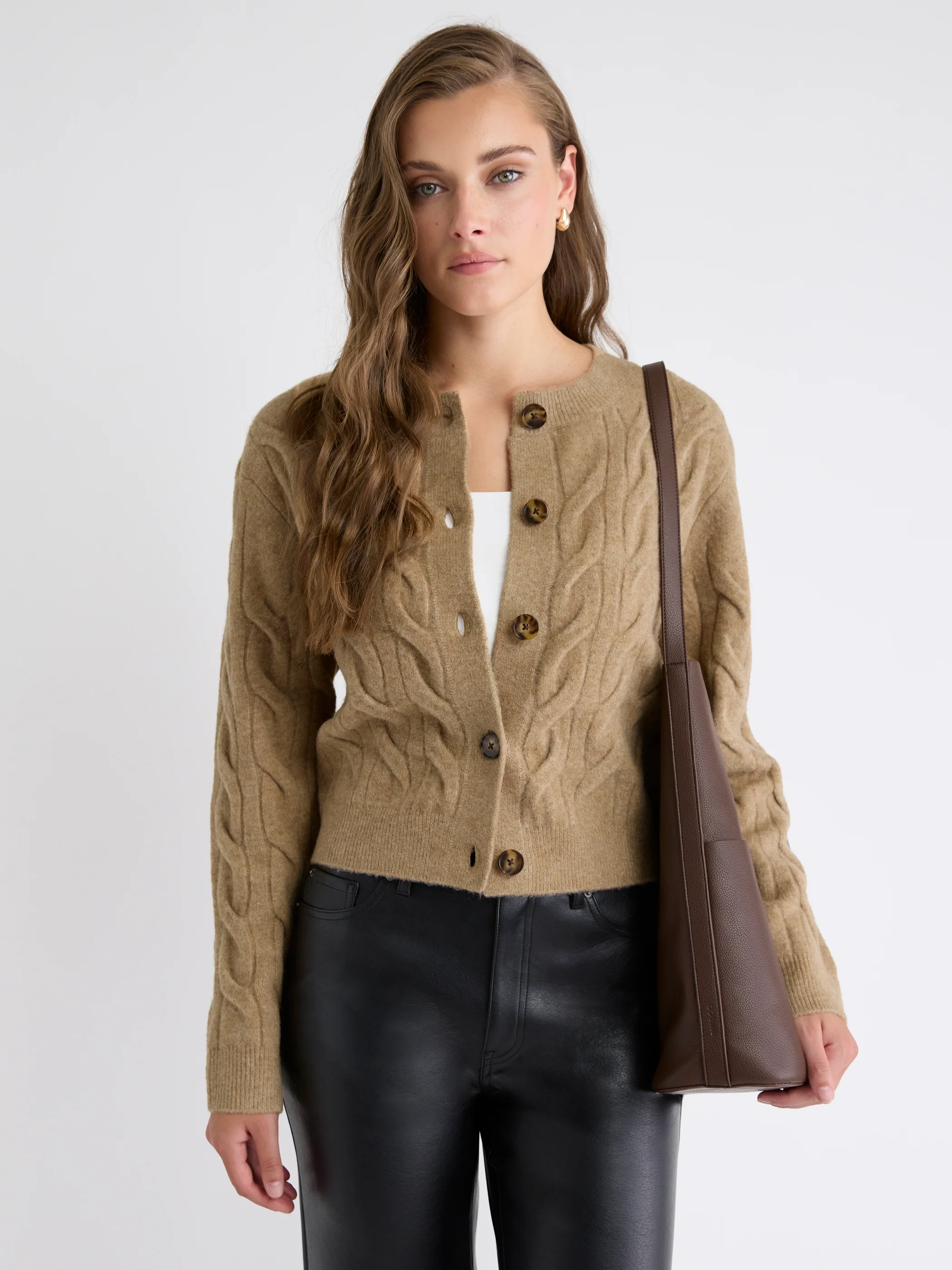 Long-Sleeve Cable-Stitch Cardigan - Image 18