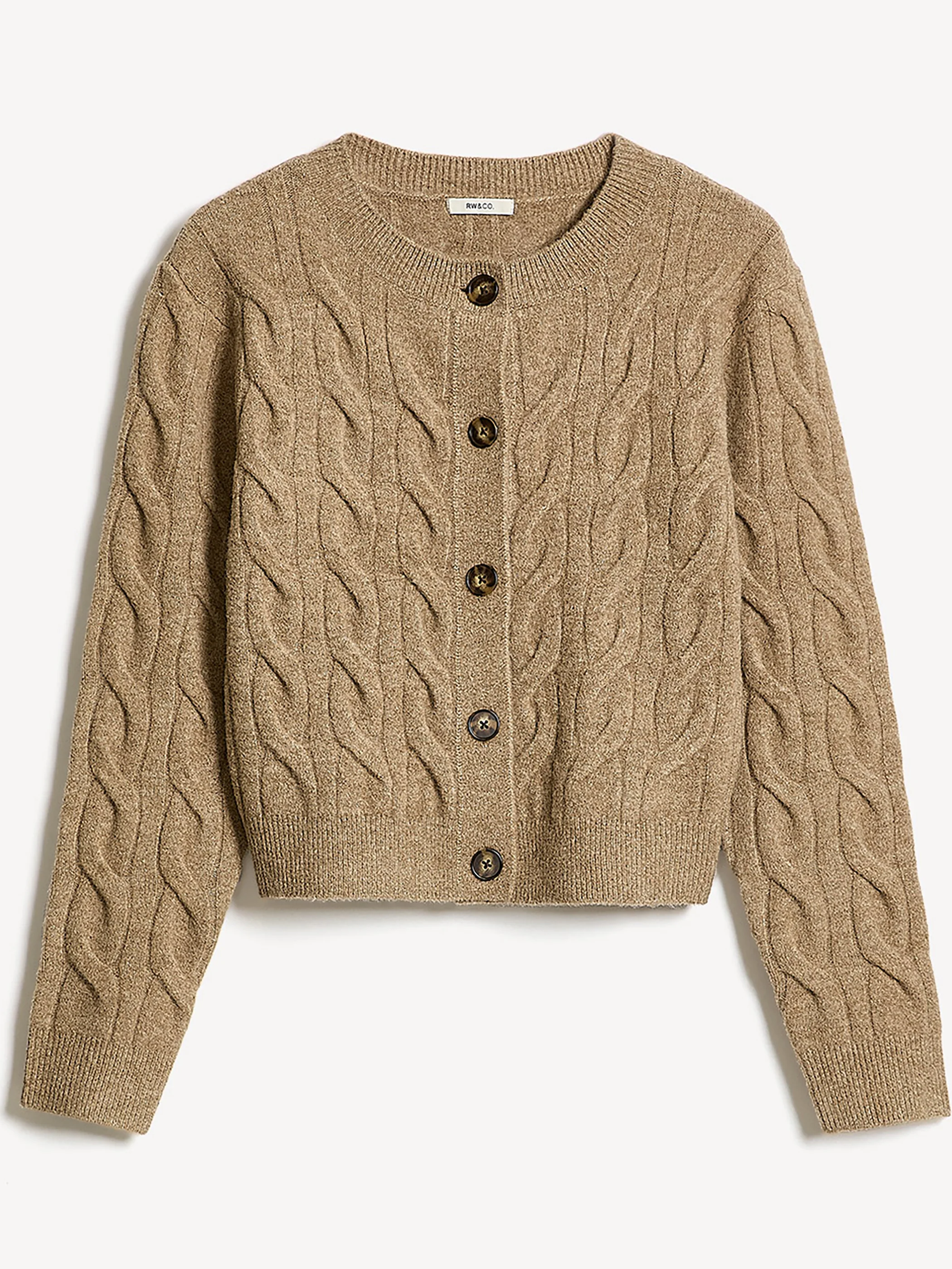 Long-Sleeve Cable-Stitch Cardigan - Image 21