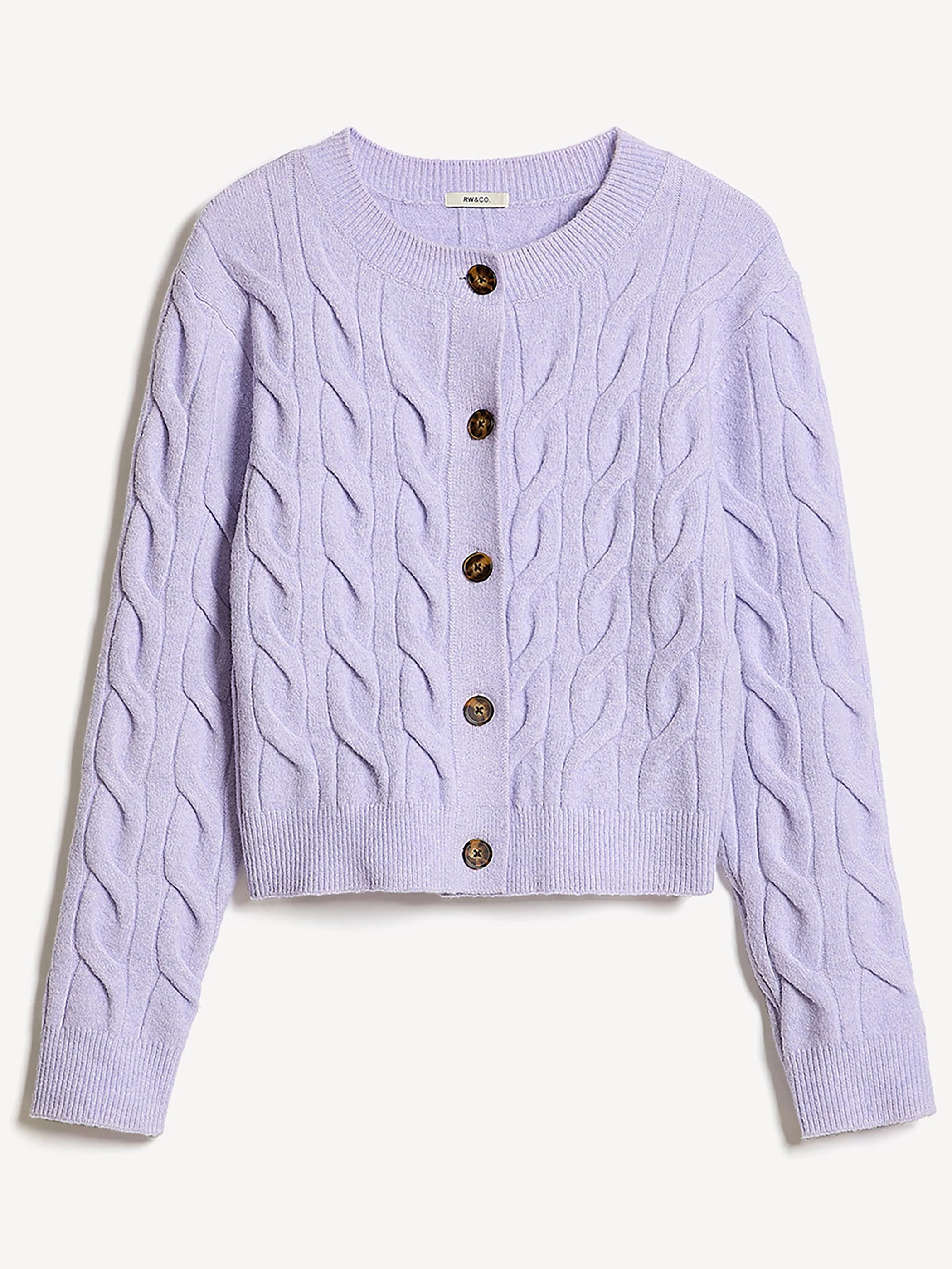 Long-Sleeve Cable-Stitch Cardigan - Image 9