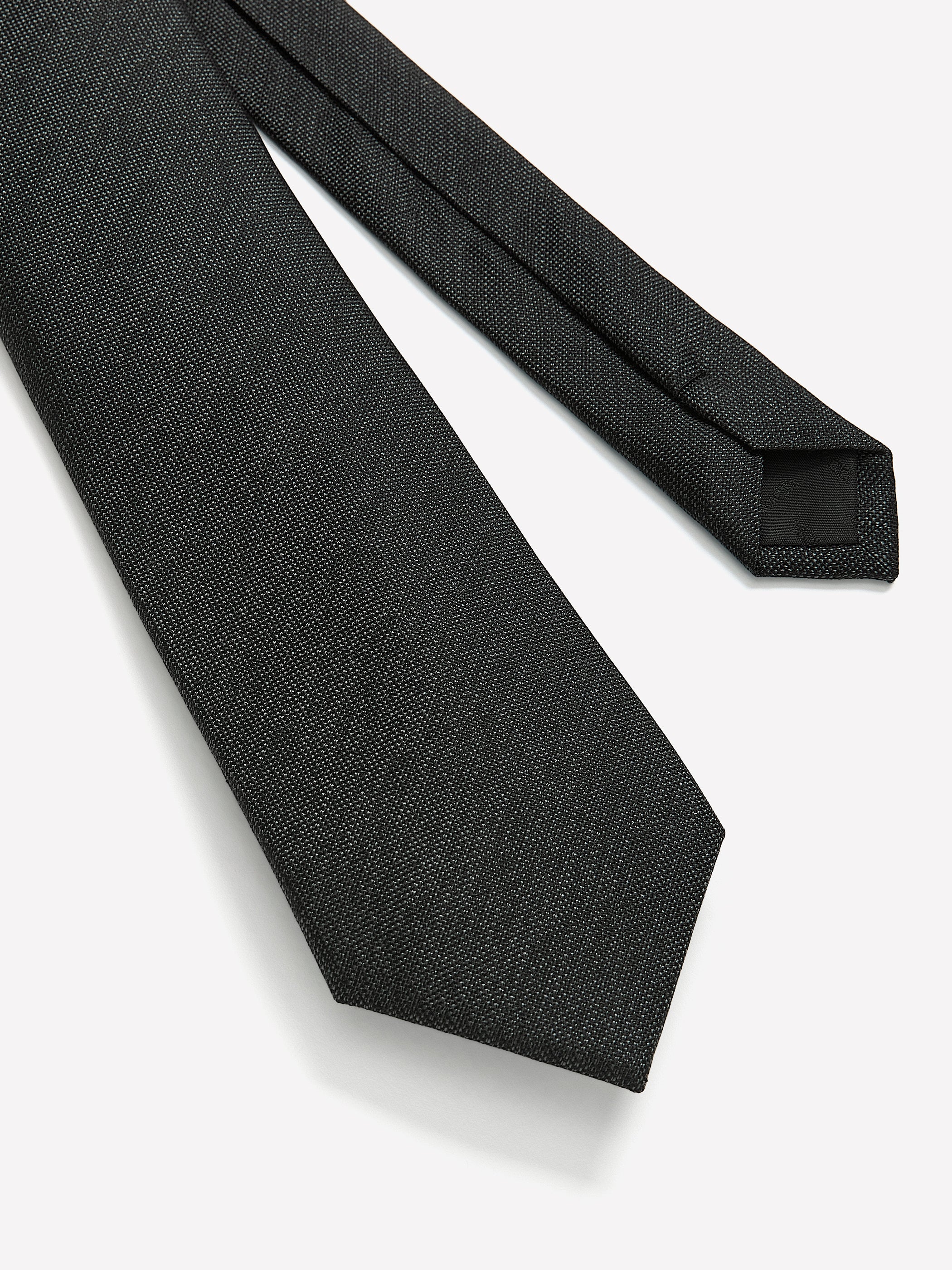 Charcoal Regular Textured Tie - Image 2