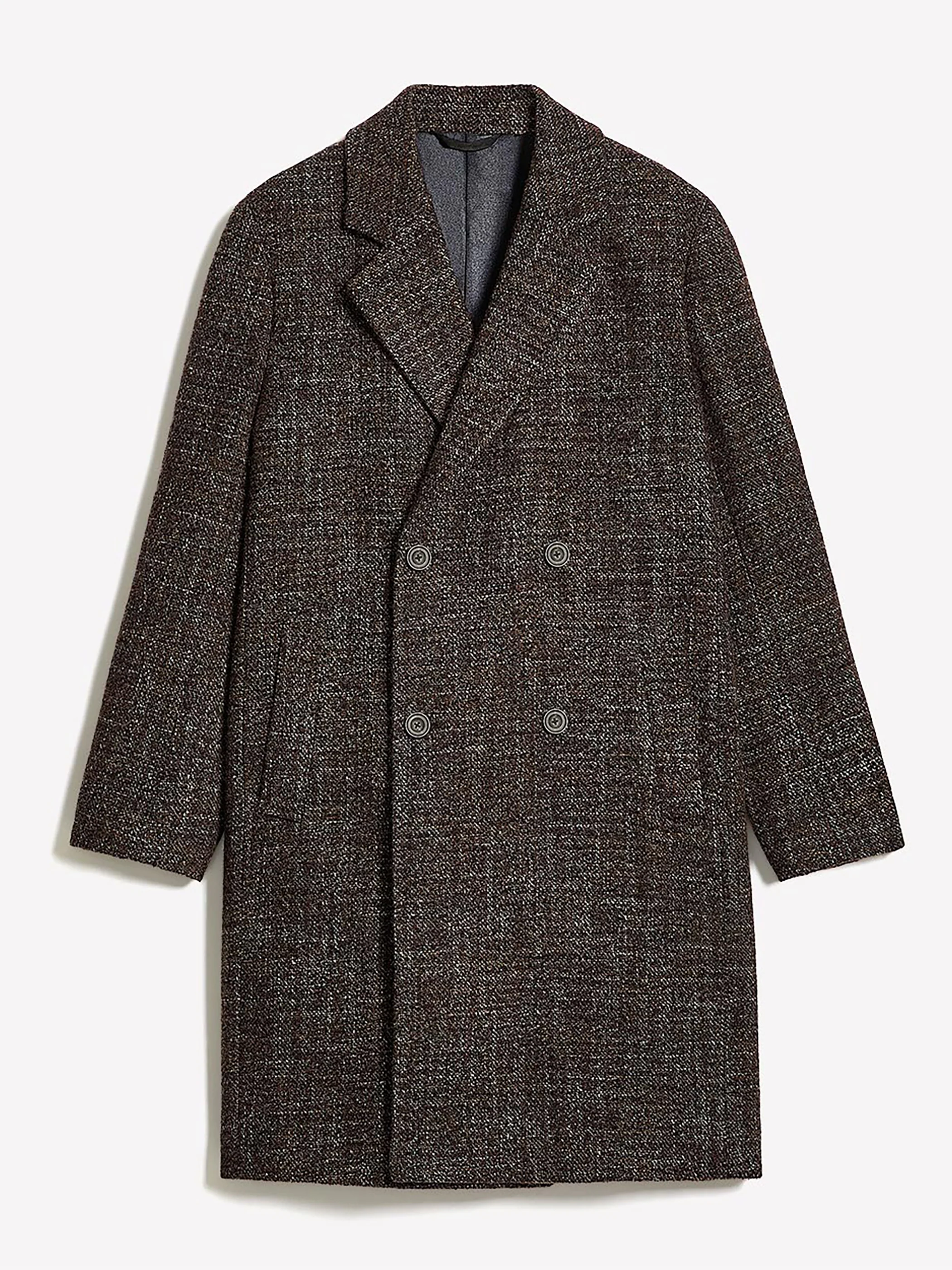 Classic Double-Breasted Bouclé Coat - Image 4