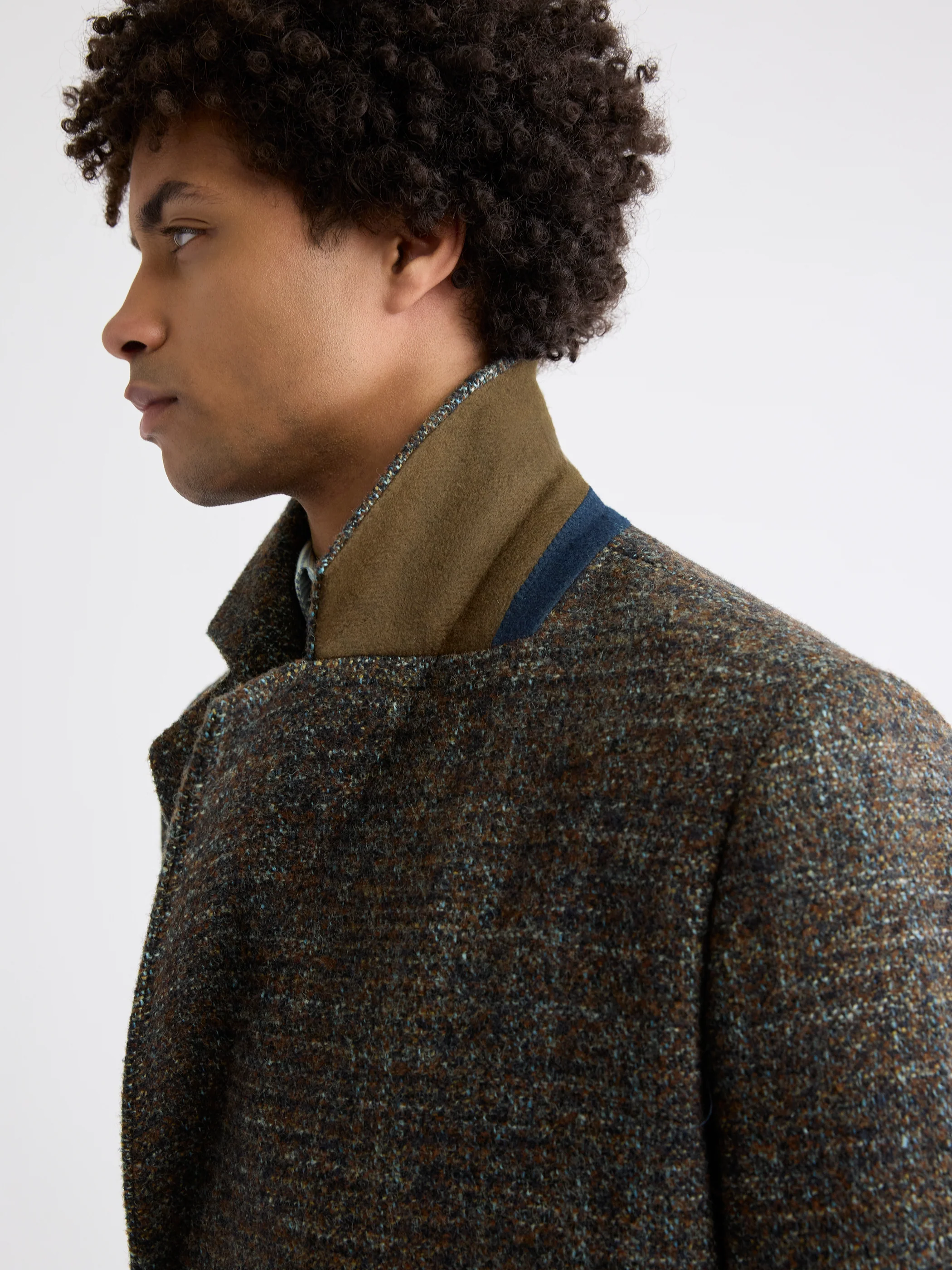 Classic Double-Breasted Bouclé Coat - Image 7