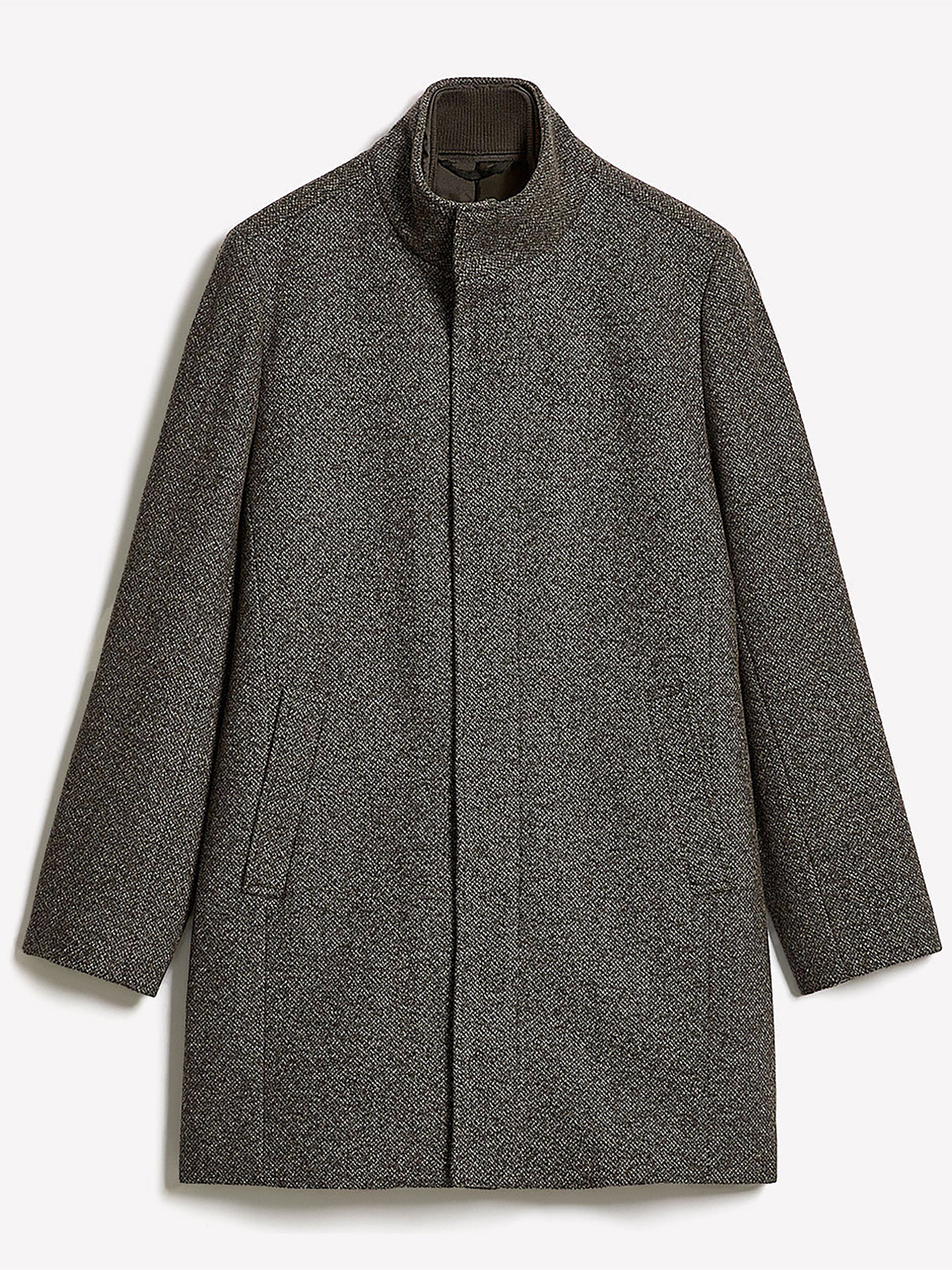 Classic Mock-Neck Heathered-Wool Coat with Dickey - Image 4