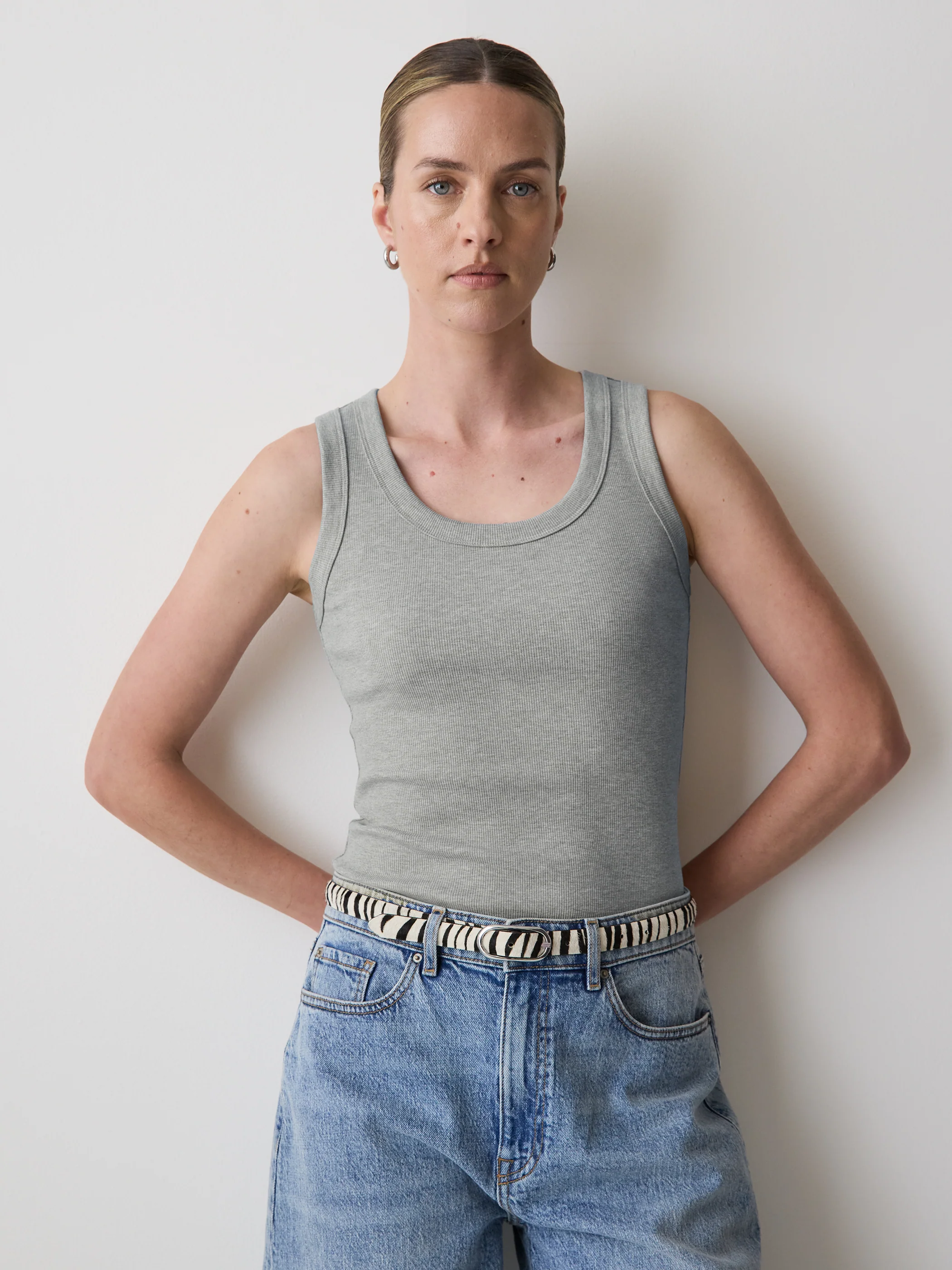 Scoop-Neck Ribbed Tank - Image 6