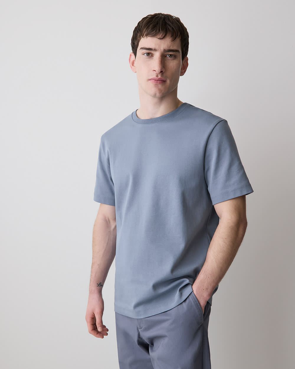 Solid Short-Sleeve Crew-Neck Tee - Image 11