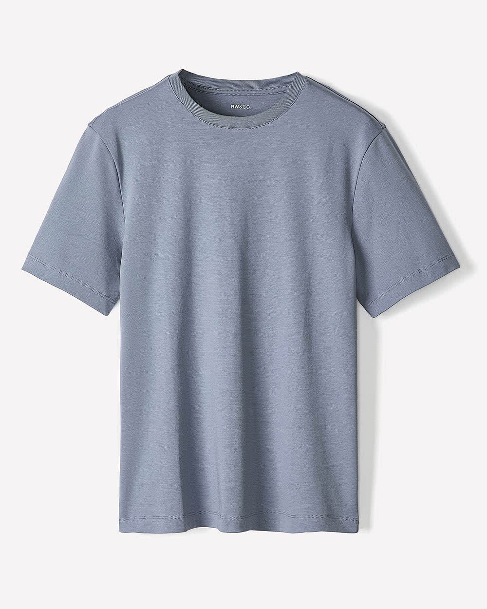 Solid Short-Sleeve Crew-Neck Tee - Image 15