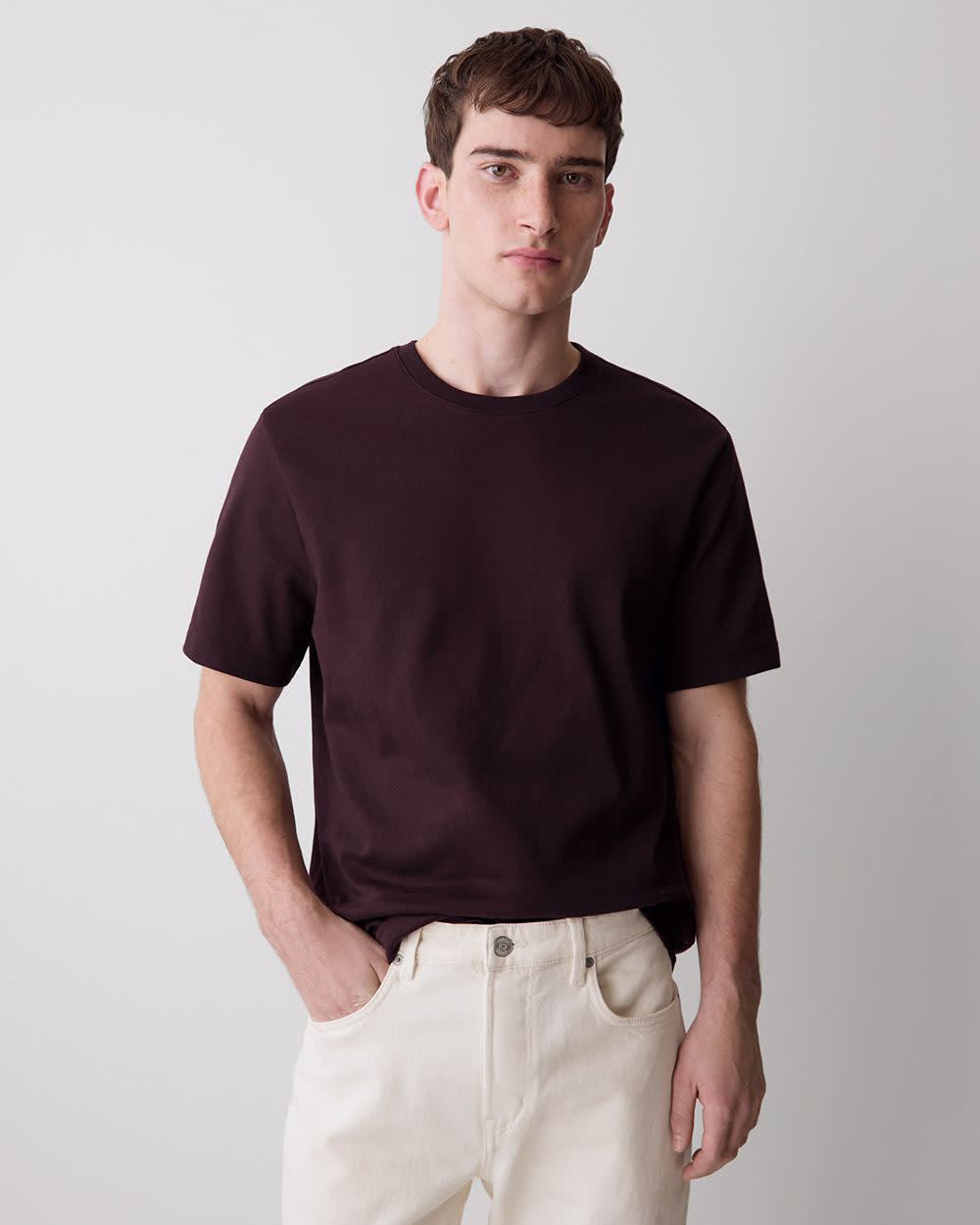 Solid Short-Sleeve Crew-Neck Tee - Image 16