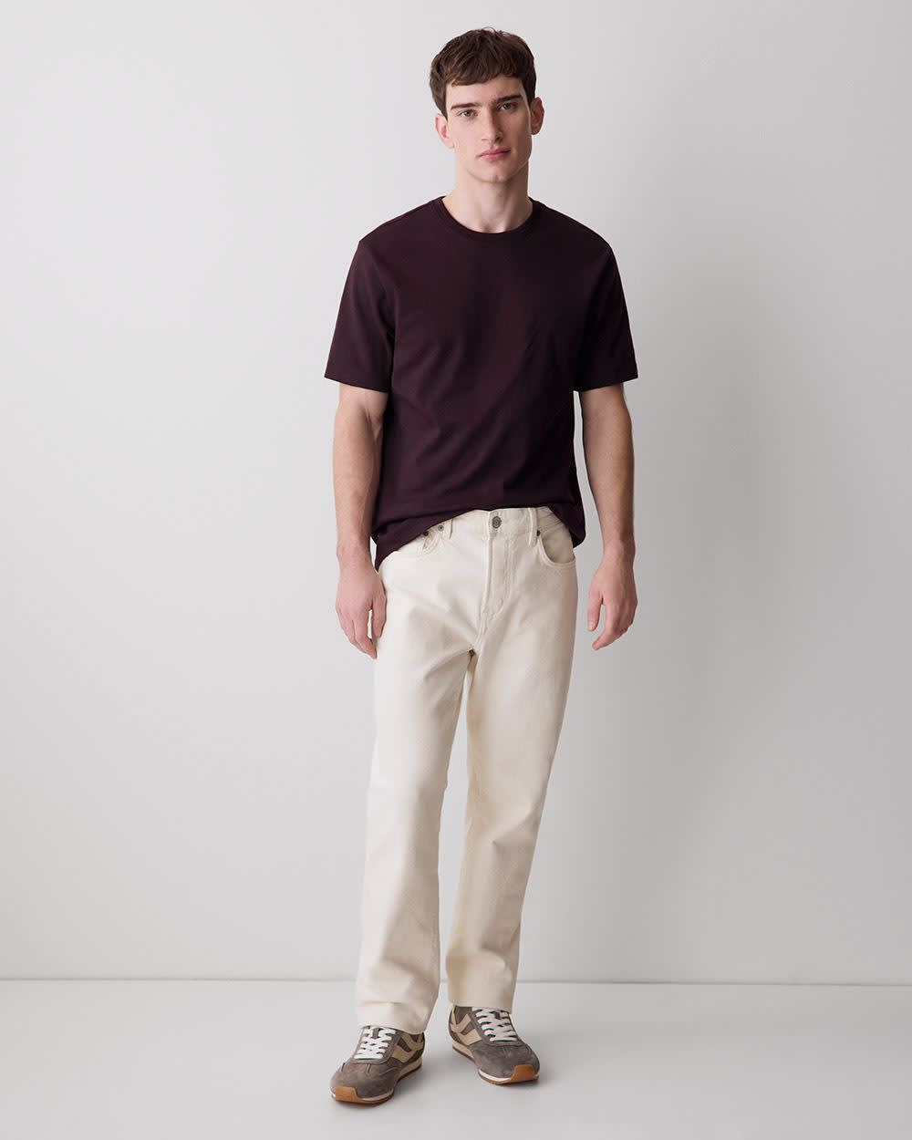 Solid Short-Sleeve Crew-Neck Tee - Image 17