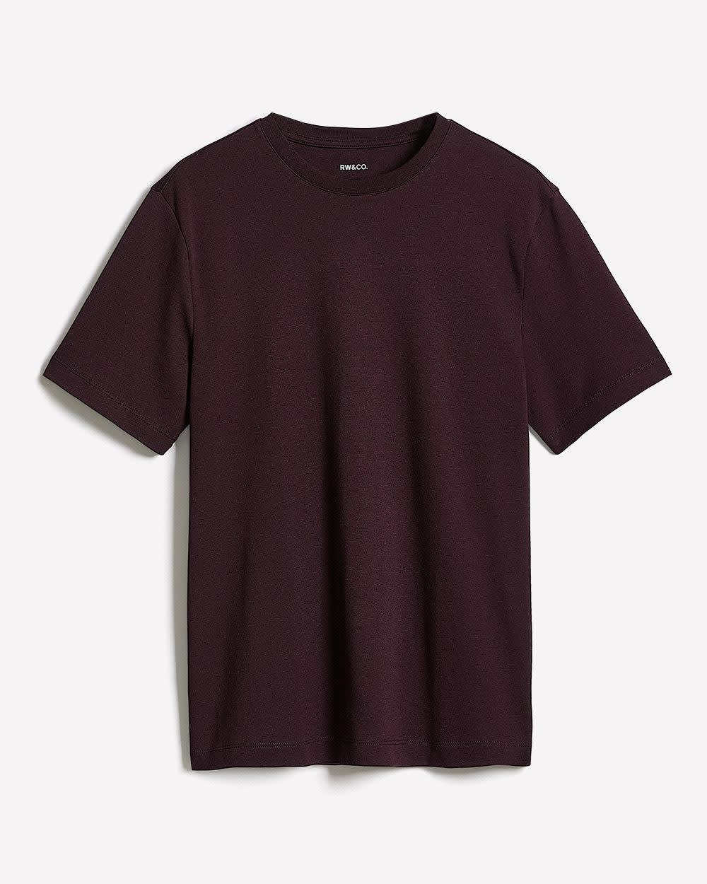 Solid Short-Sleeve Crew-Neck Tee - Image 19
