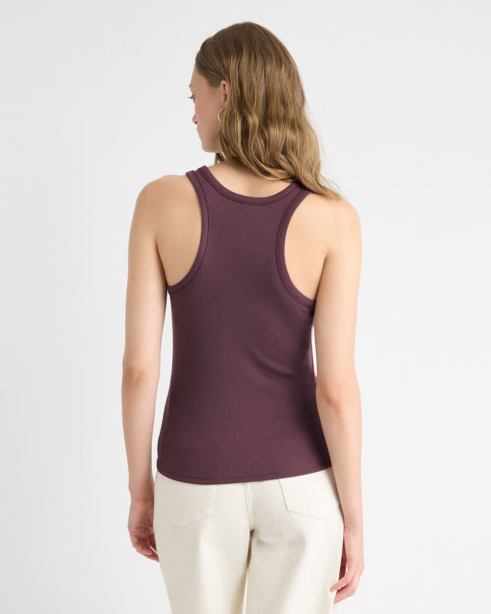 Crew-Neck Racerback Fitted Tank - Image 13