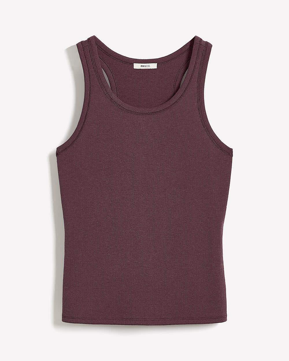 Crew-Neck Racerback Fitted Tank - Image 14