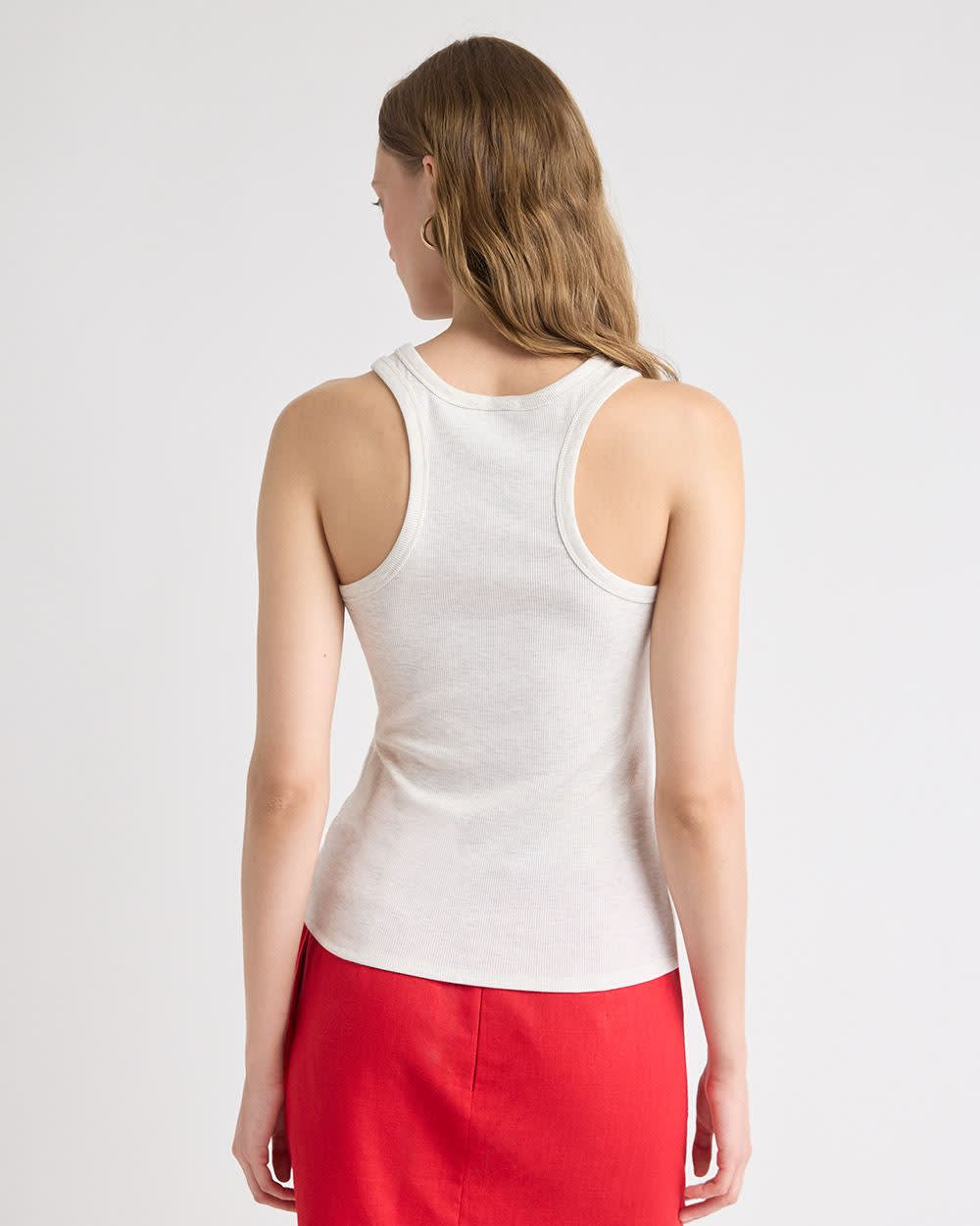 Crew-Neck Racerback Fitted Tank - Image 3