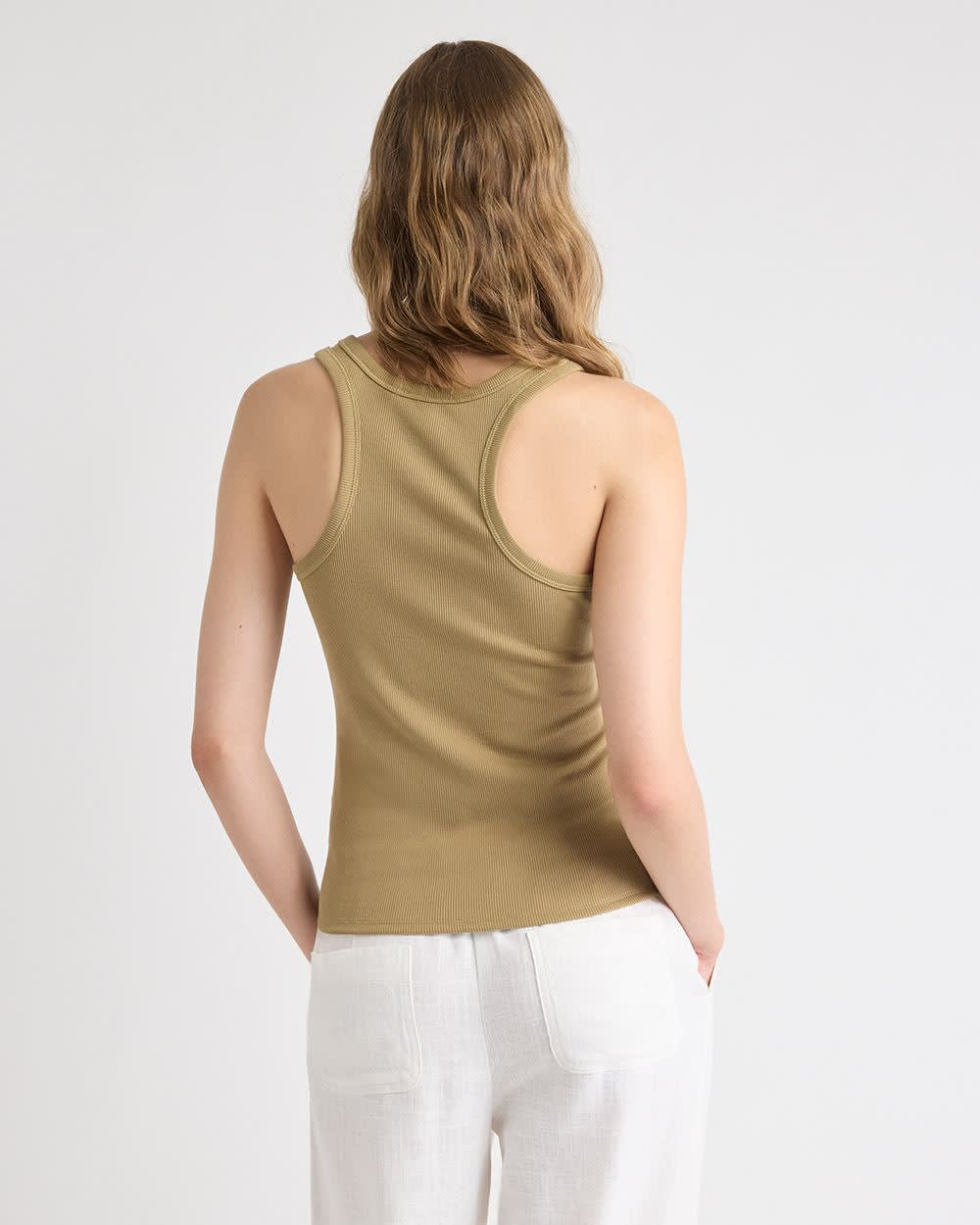 Crew-Neck Racerback Fitted Tank - Image 8