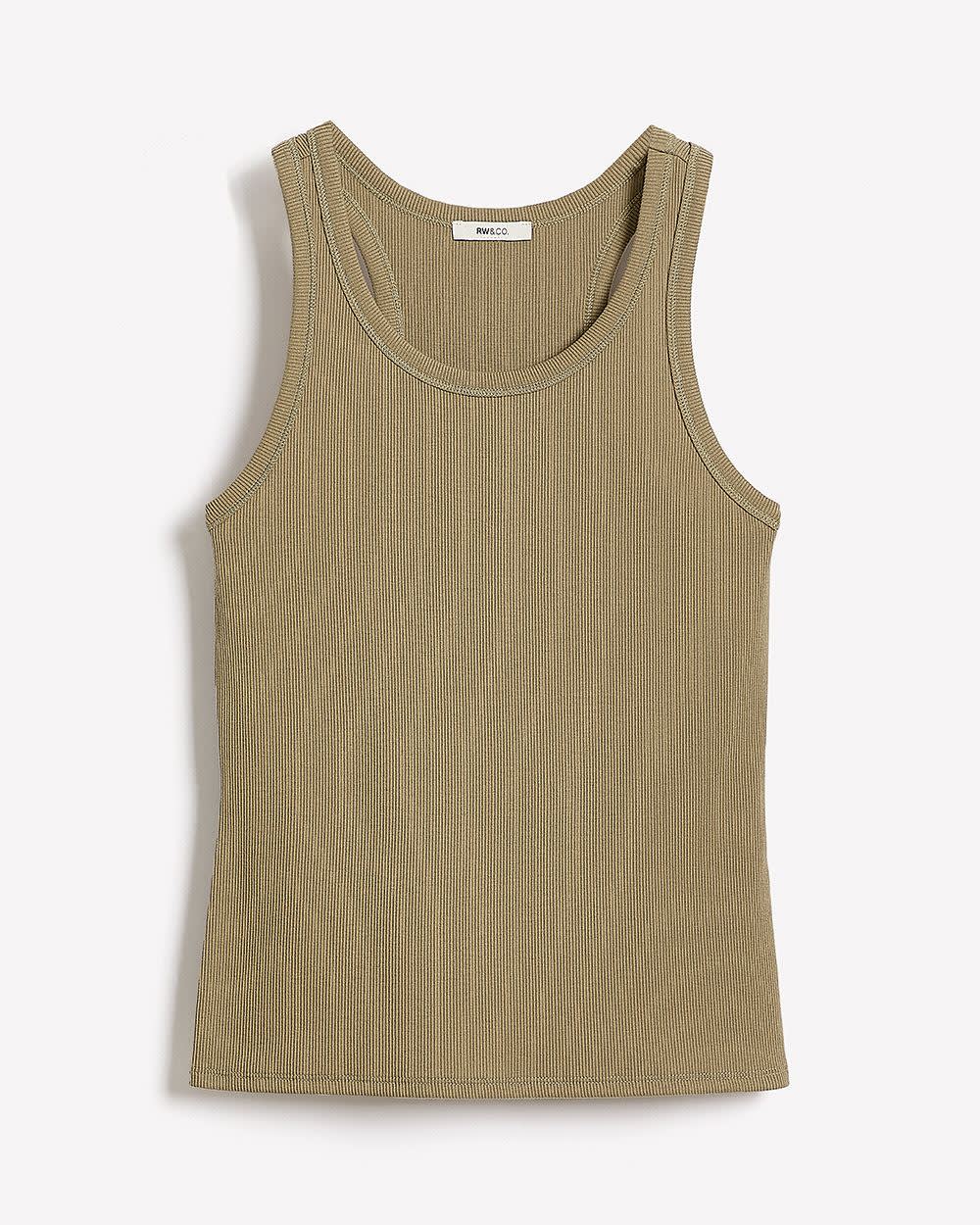 Crew-Neck Racerback Fitted Tank - Image 9