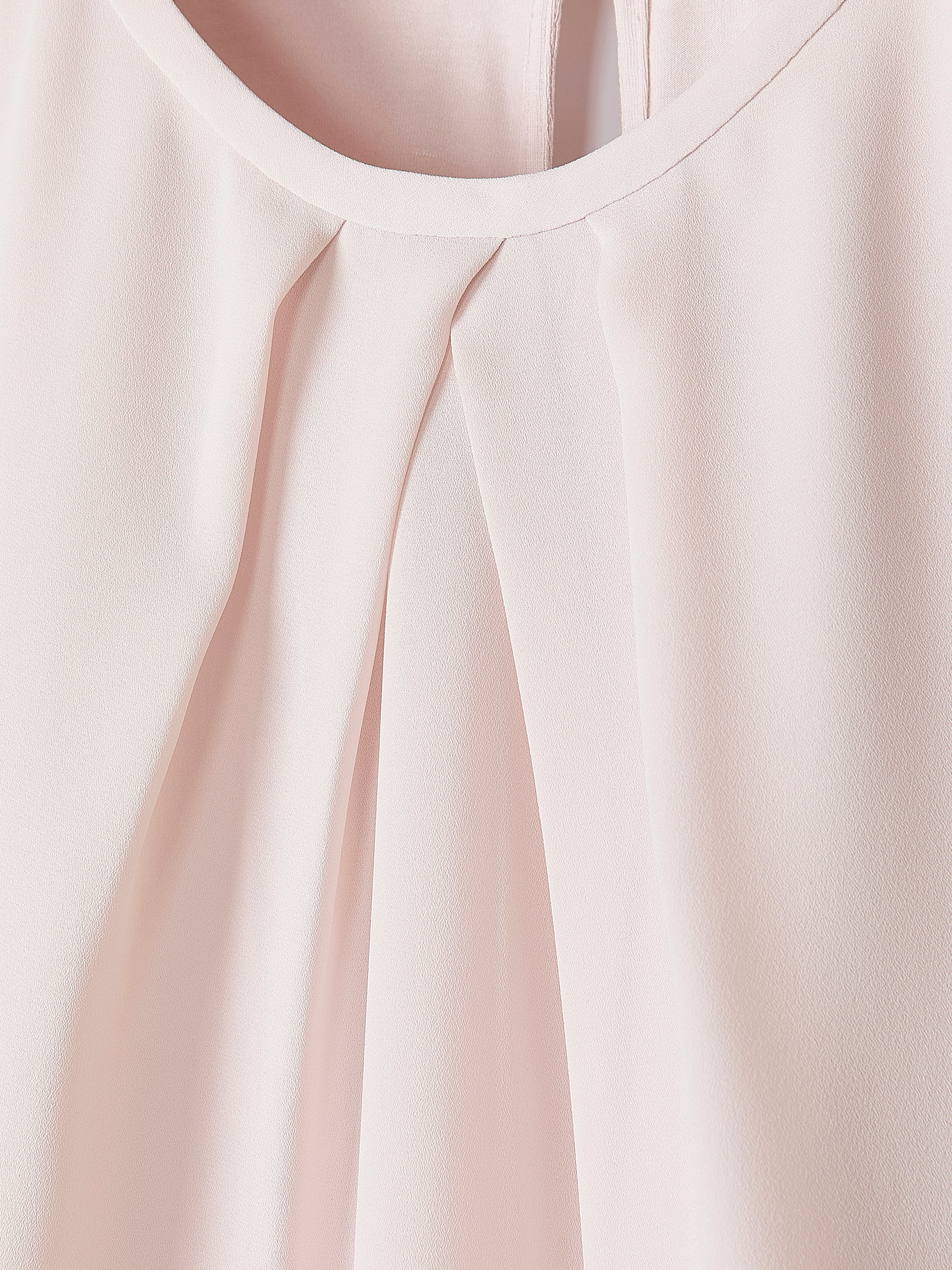 Mix-Media Cap-Sleeve Crew-Neck Blouse - Image 4