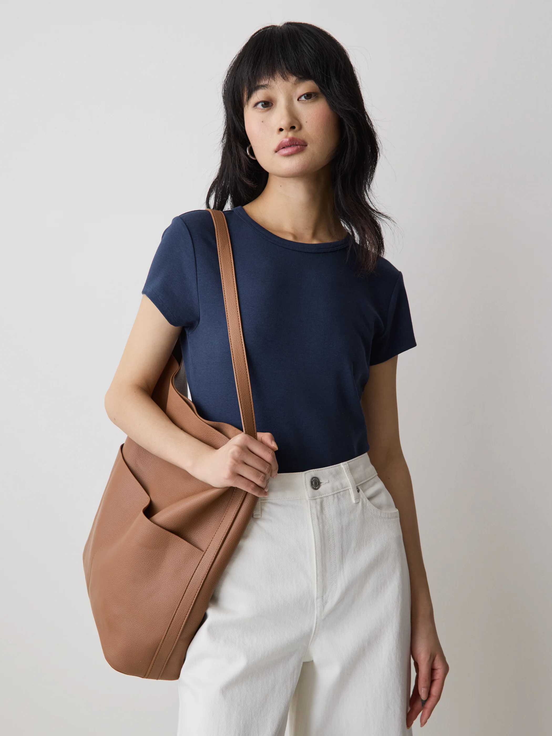 Short-Sleeve Crew-Neck Ribbed Tee - Image 16
