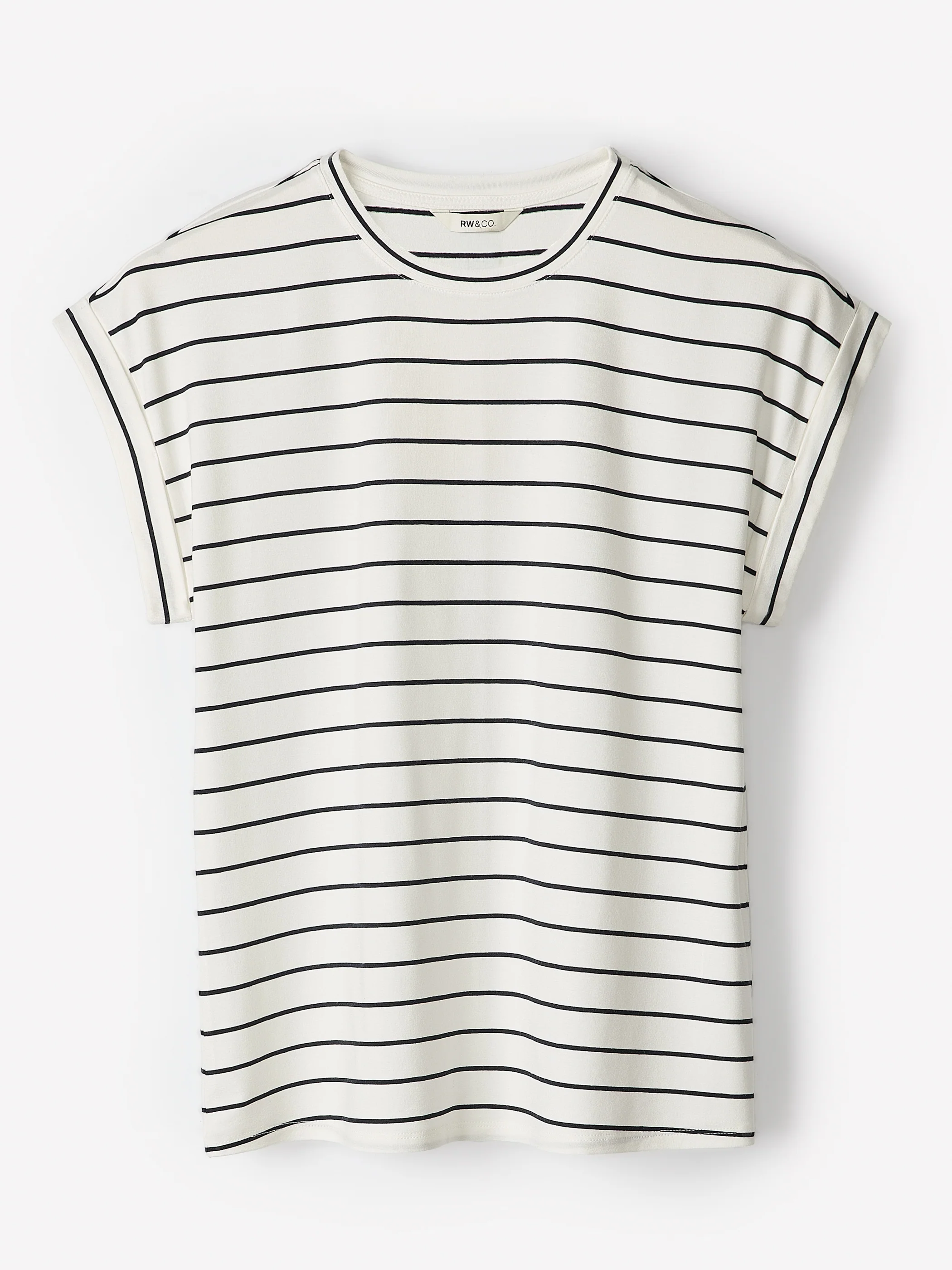 Striped Extended-Sleeve Crew-Neck Tee - Image 10
