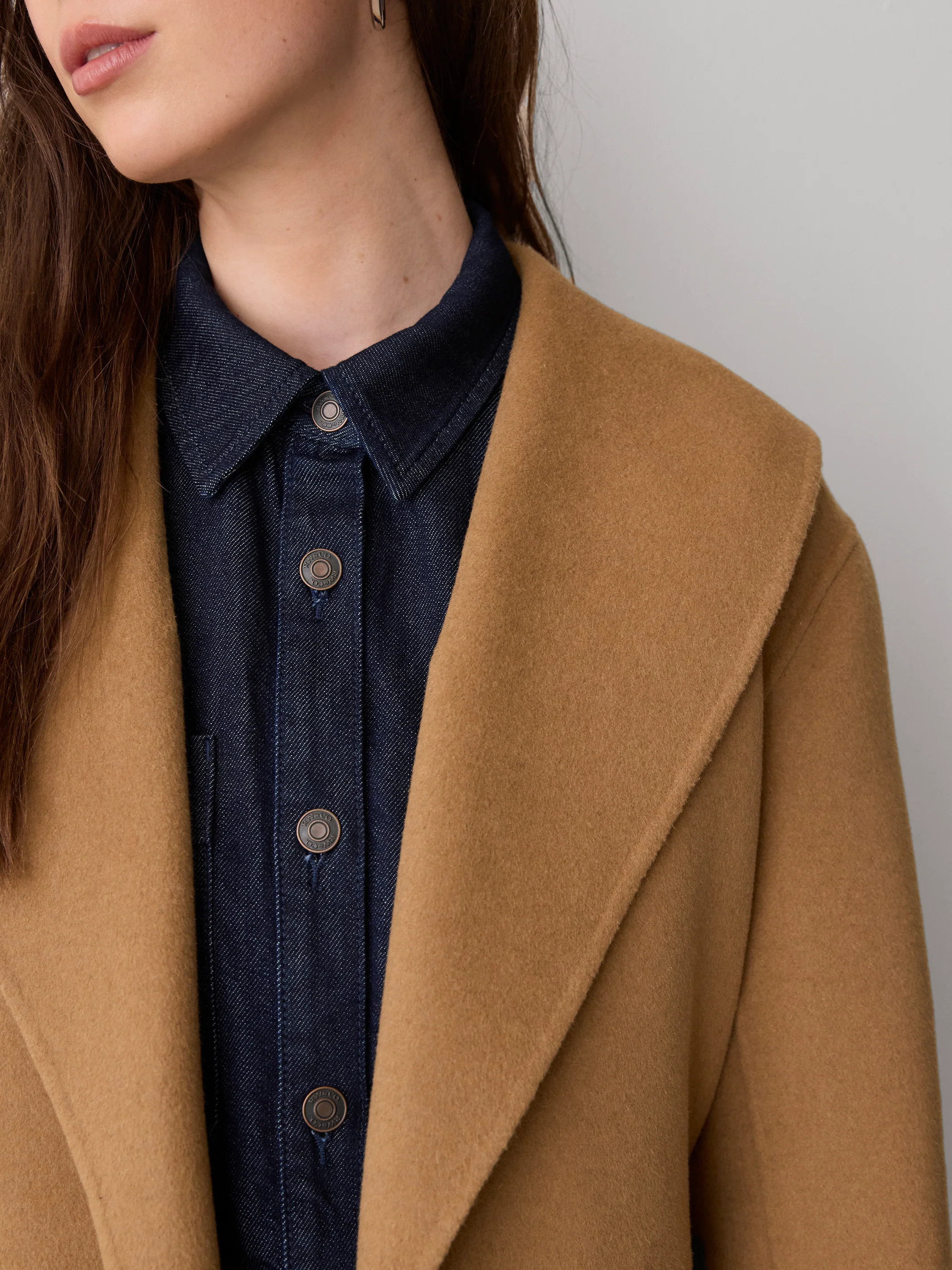 Double Face Long Coat with Belt - Image 6