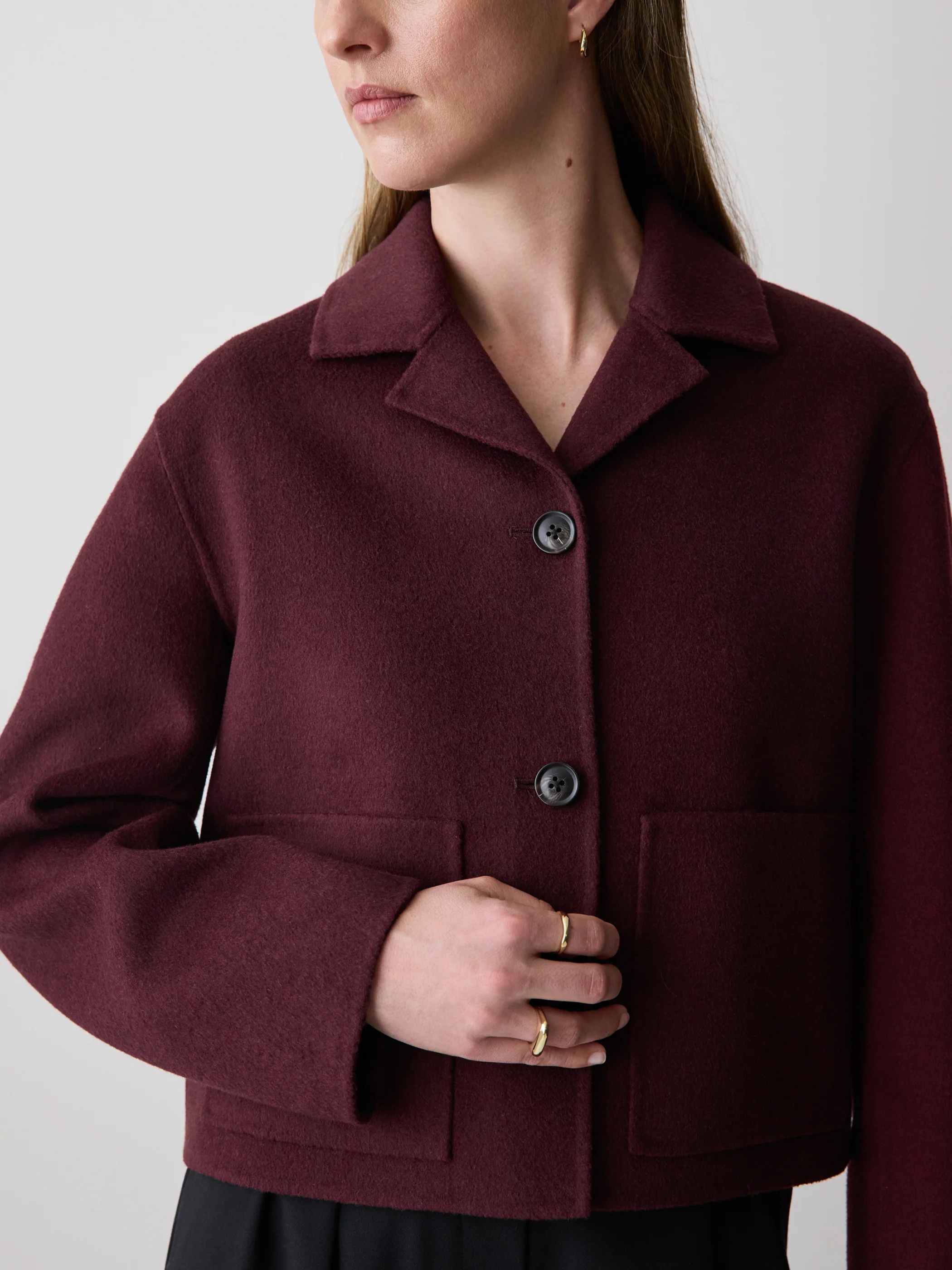 Double Face Wool-Blend Transitional Coat - Image 10