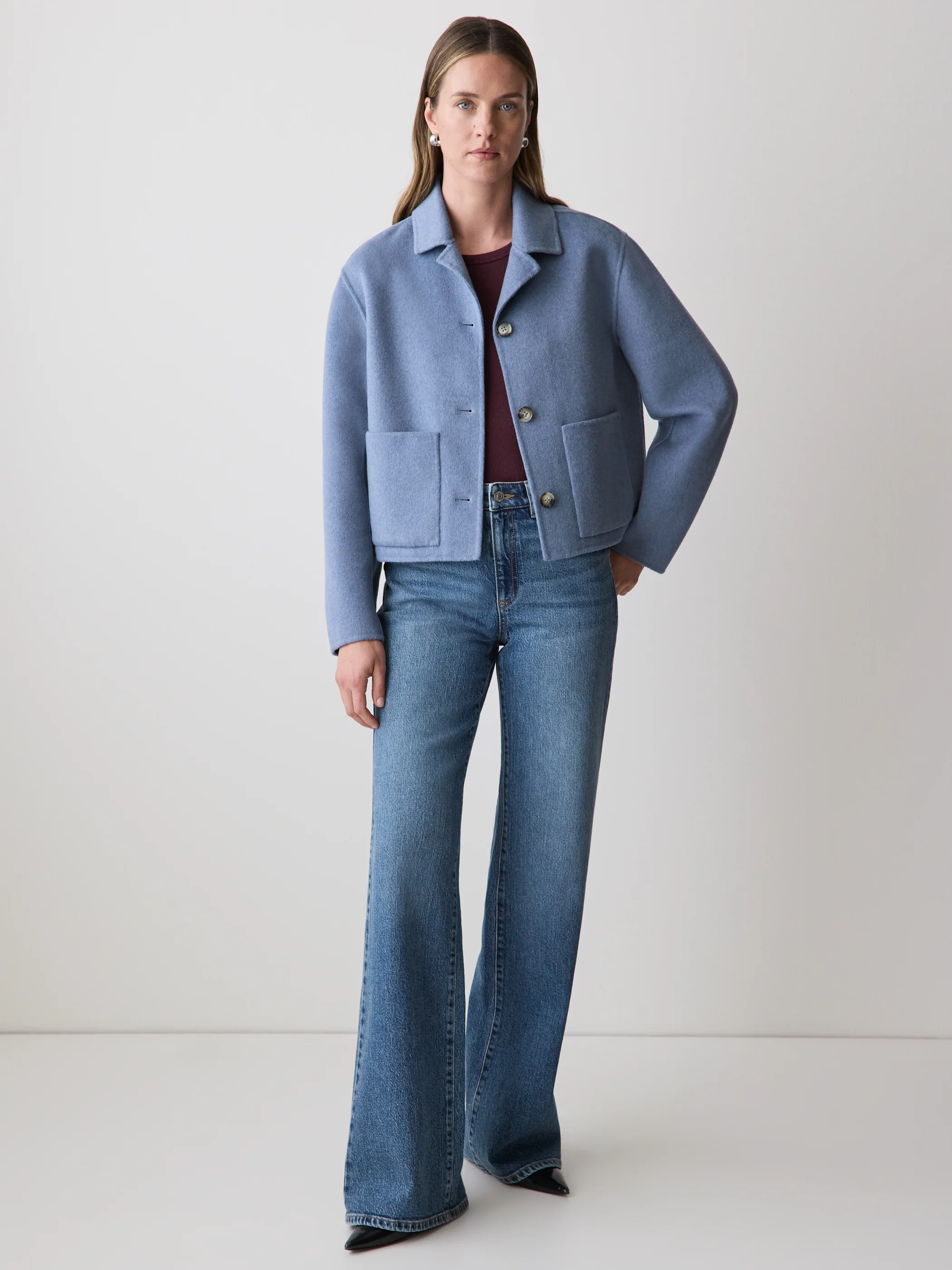 Double Face Wool-Blend Transitional Coat - Image 2