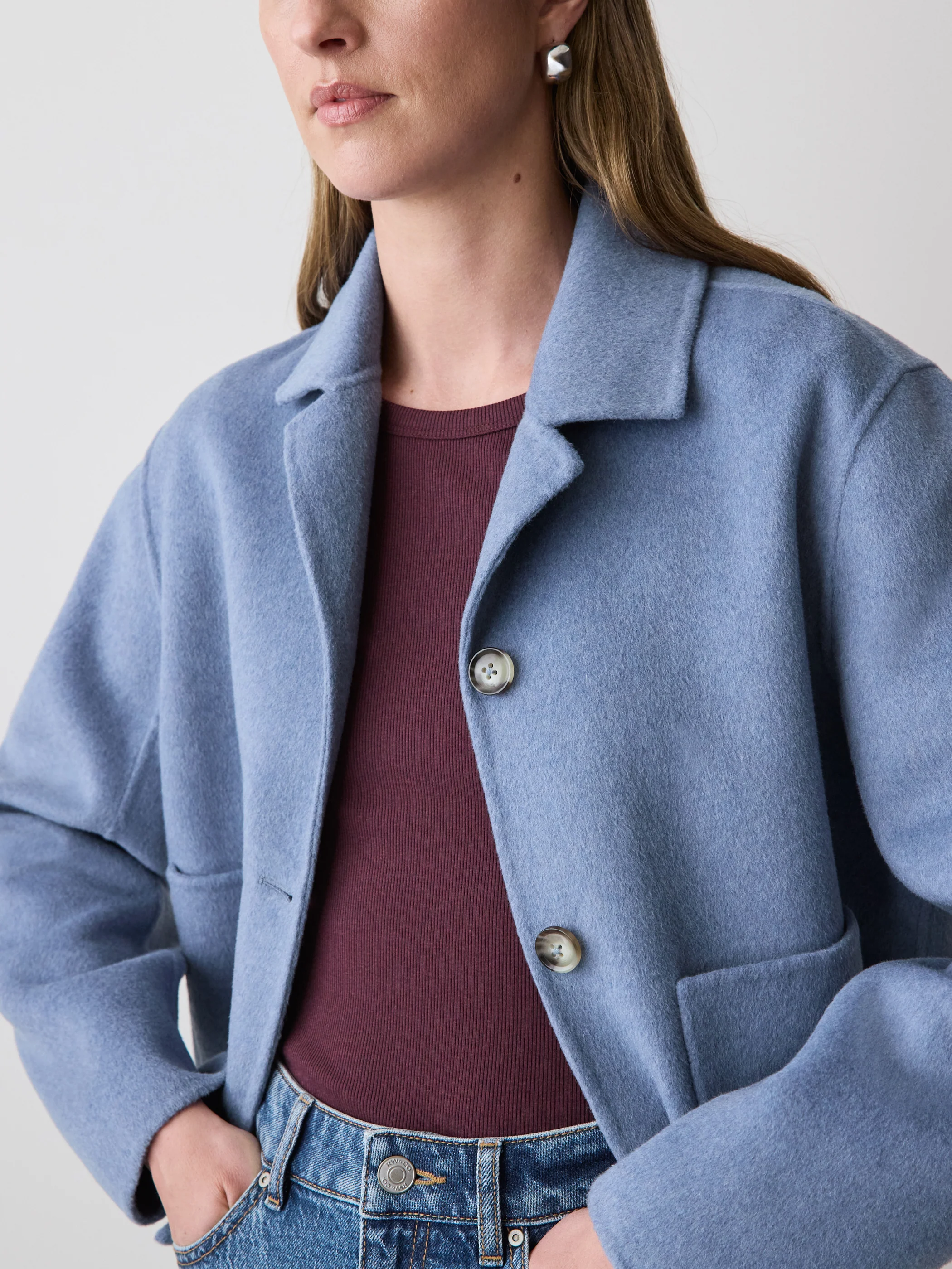Double Face Wool-Blend Transitional Coat - Image 4