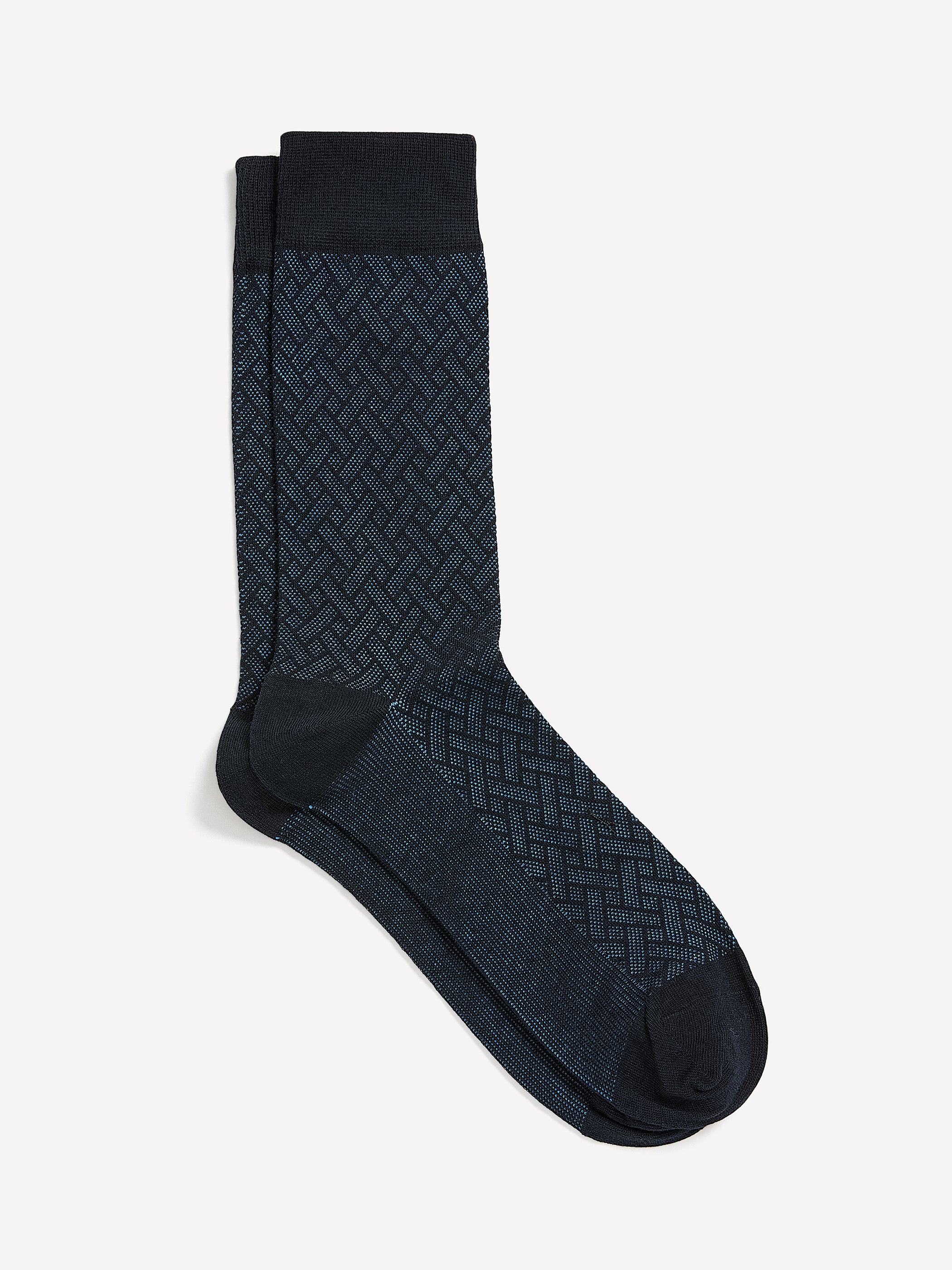Dress Socks with Geometric Pattern - Image 4