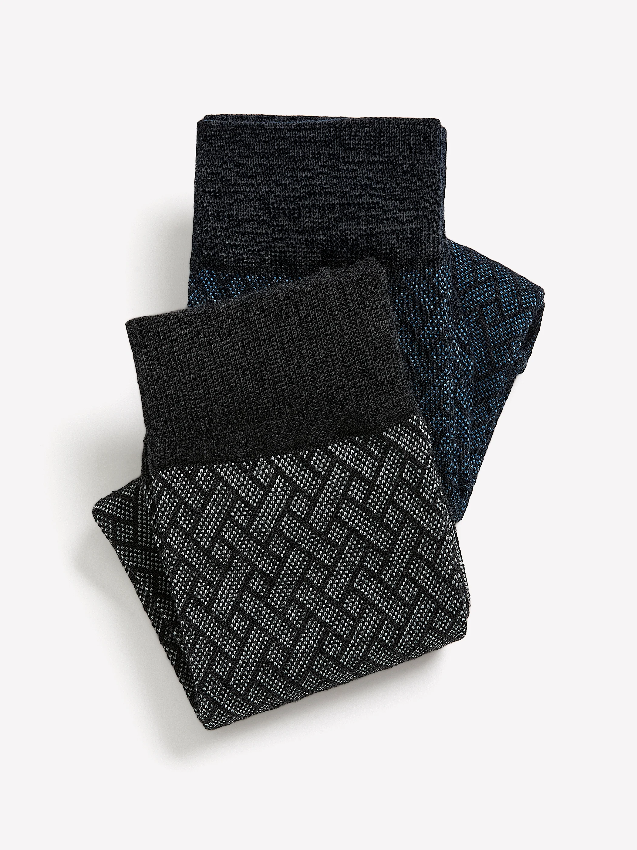 Dress Socks with Geometric Pattern - Image 6
