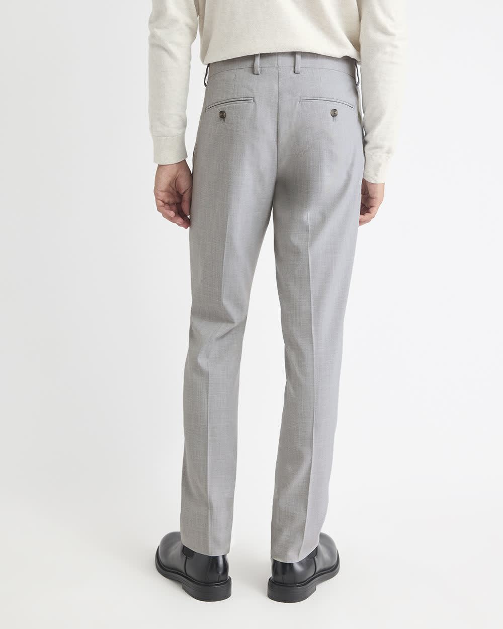 Essential Slim Fit Light Grey Suit Pant - Image 3