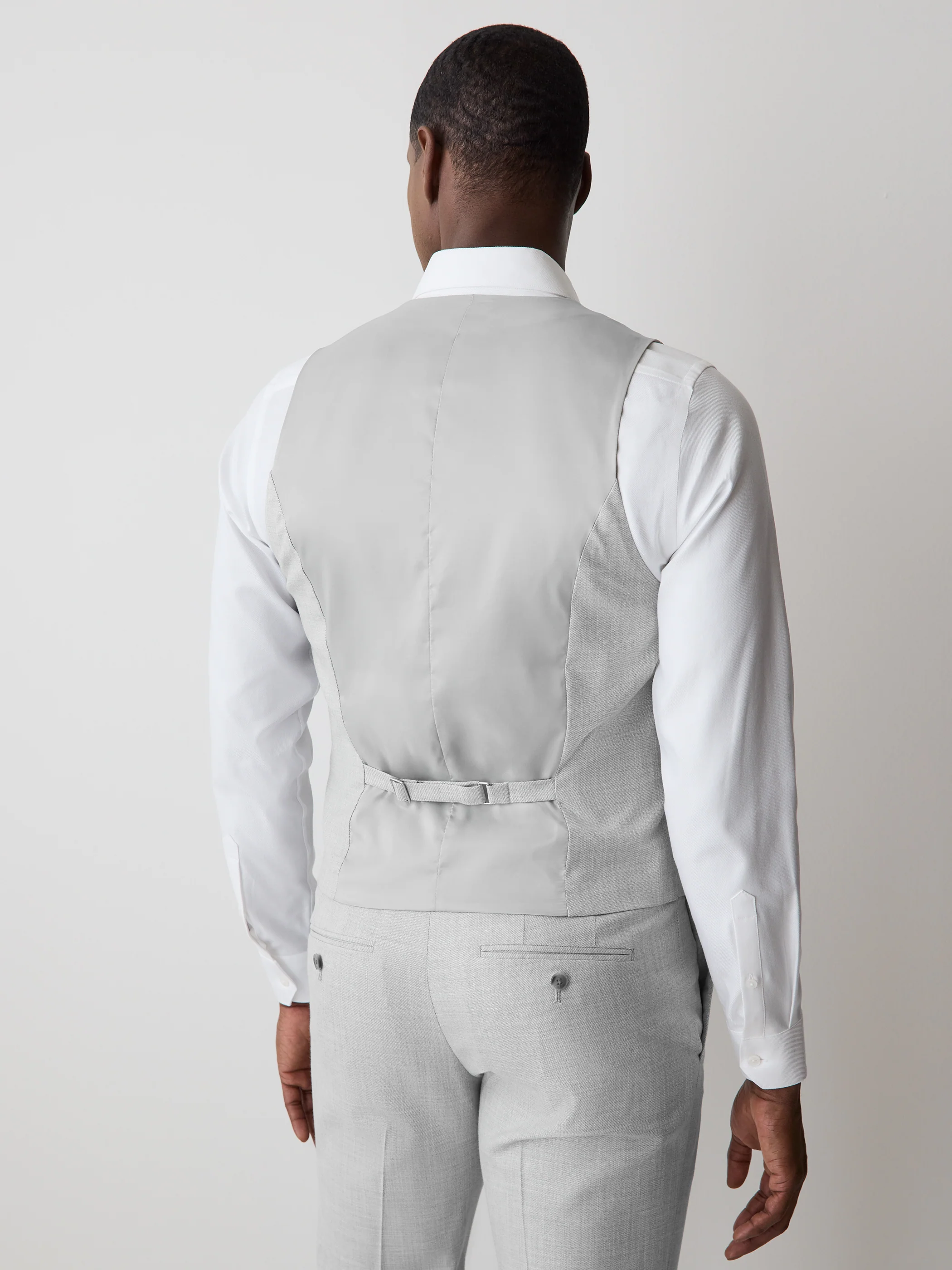 Essential Light Grey Suit Vest - Image 3