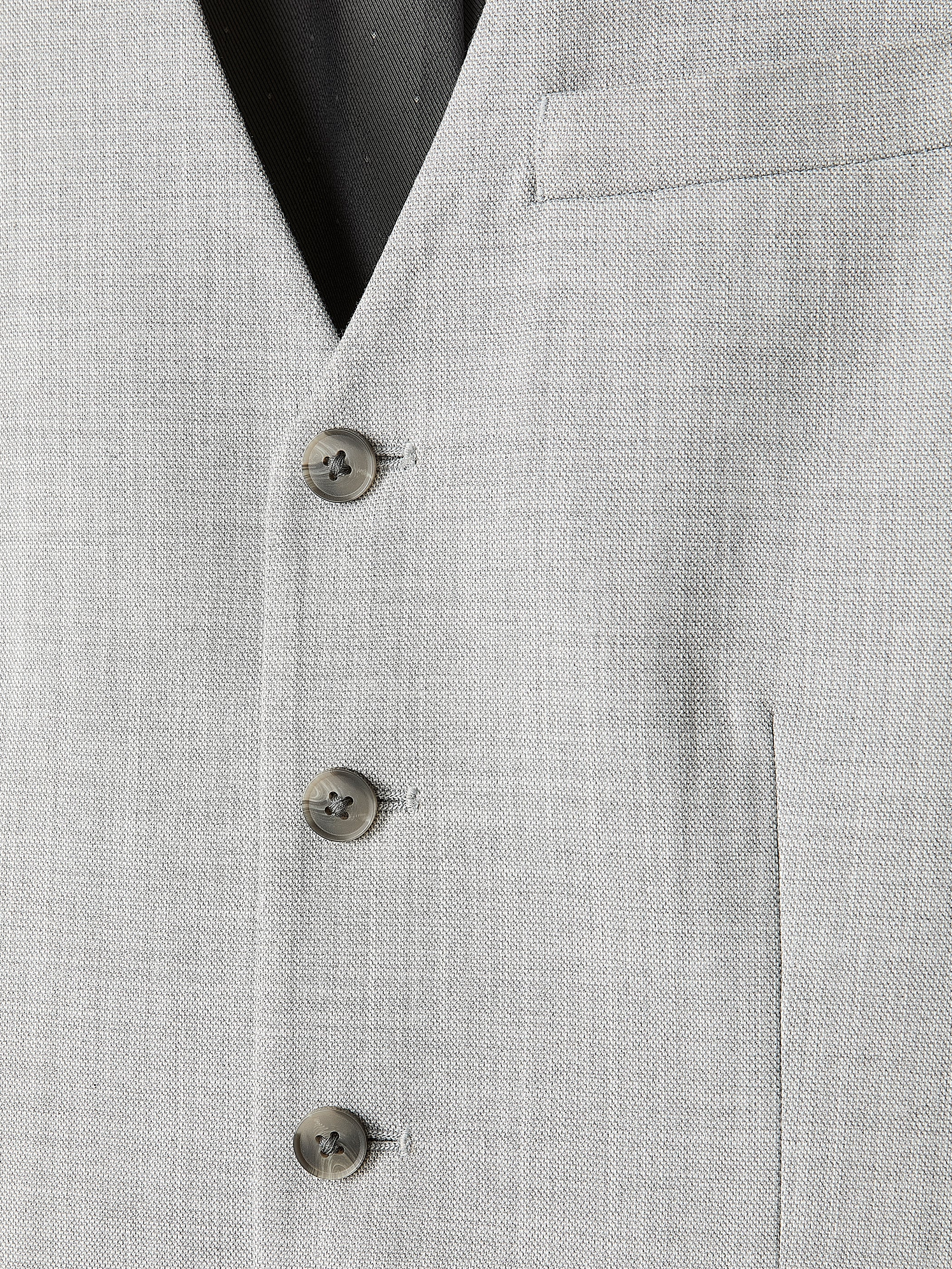 Essential Light Grey Suit Vest - Image 4