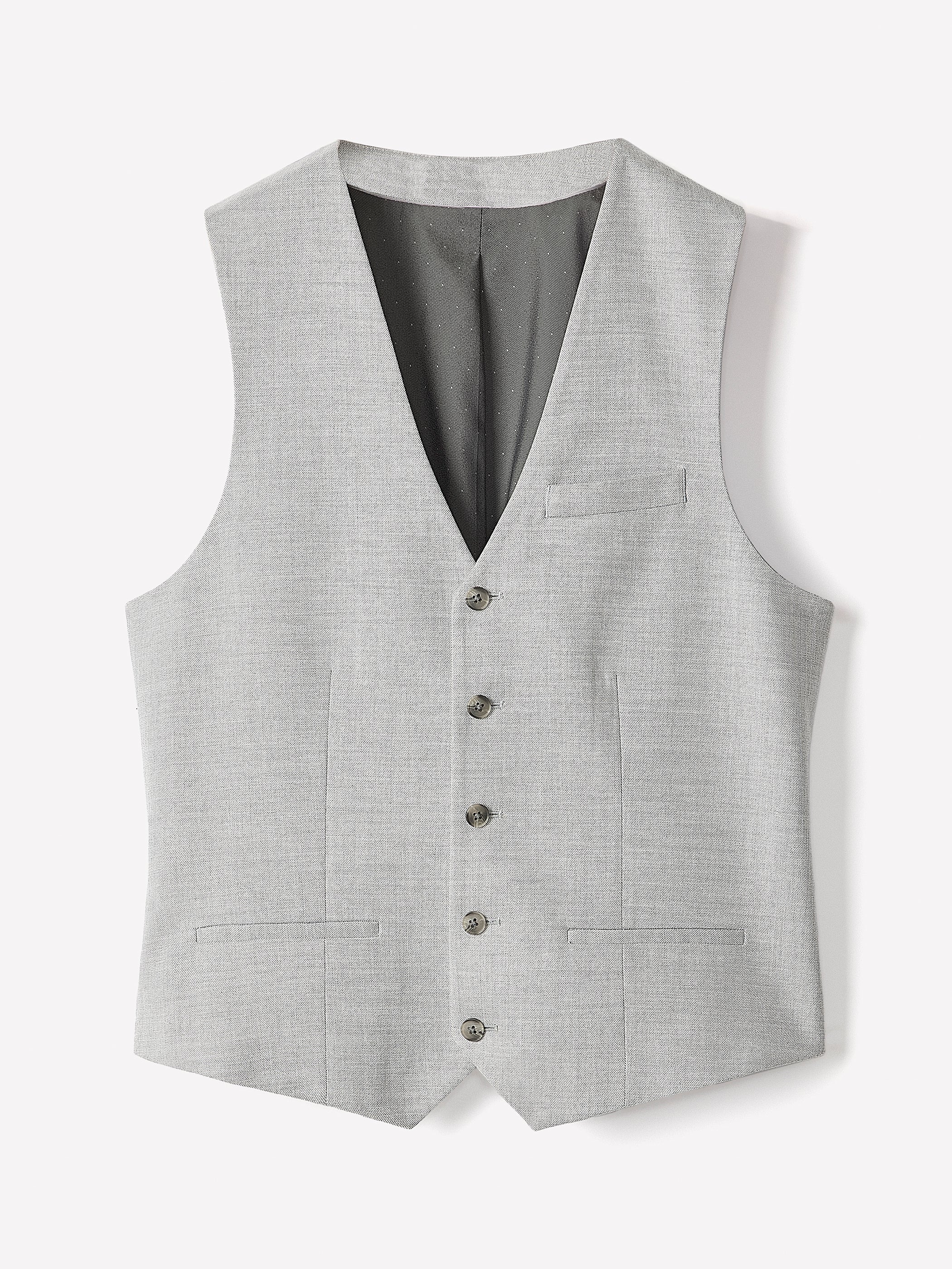 Essential Light Grey Suit Vest - Image 5