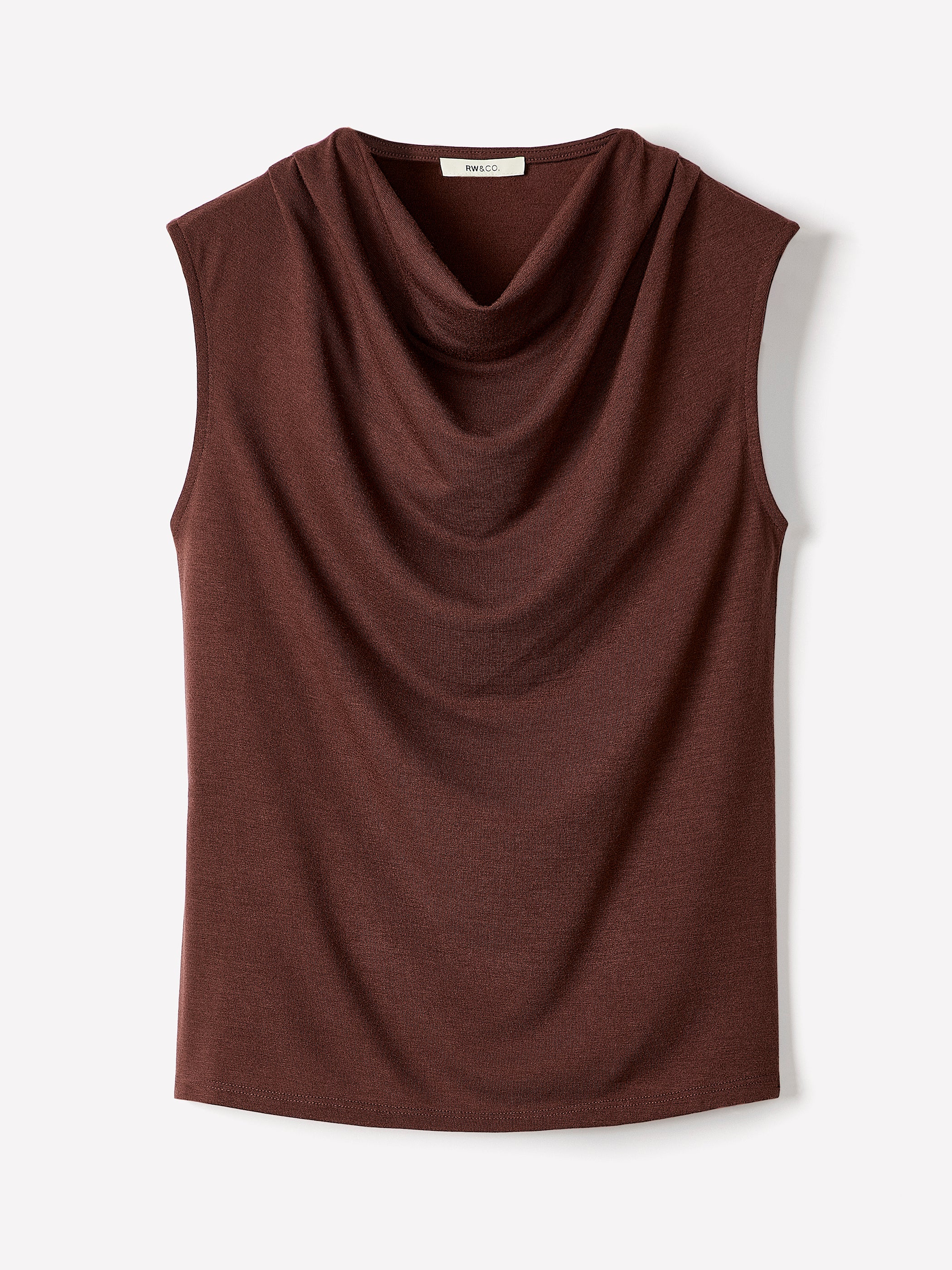 Sleeveless Top with Cowl Neckline - Image 5