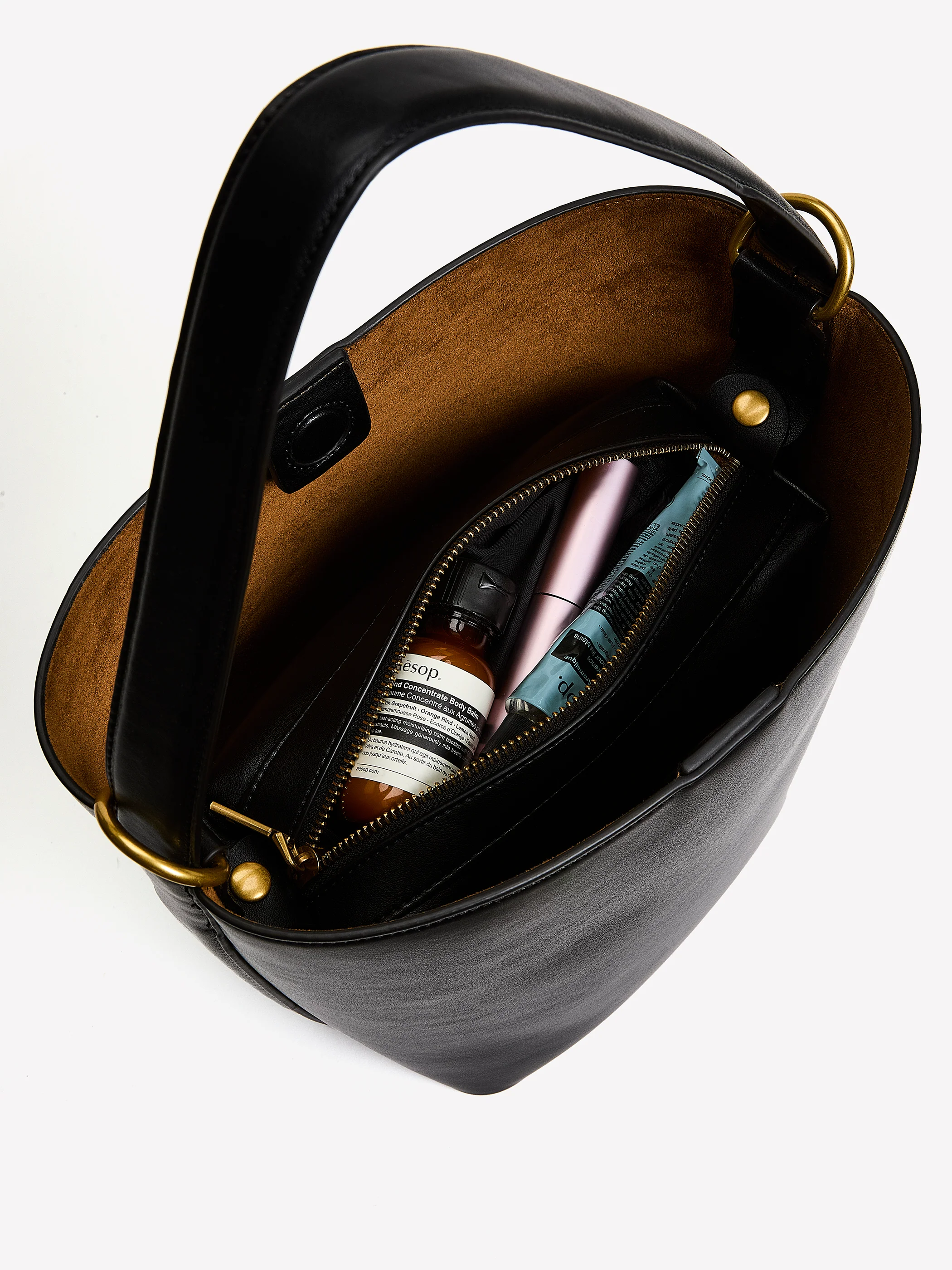 Faux Leather Bucket Bag - Image 3