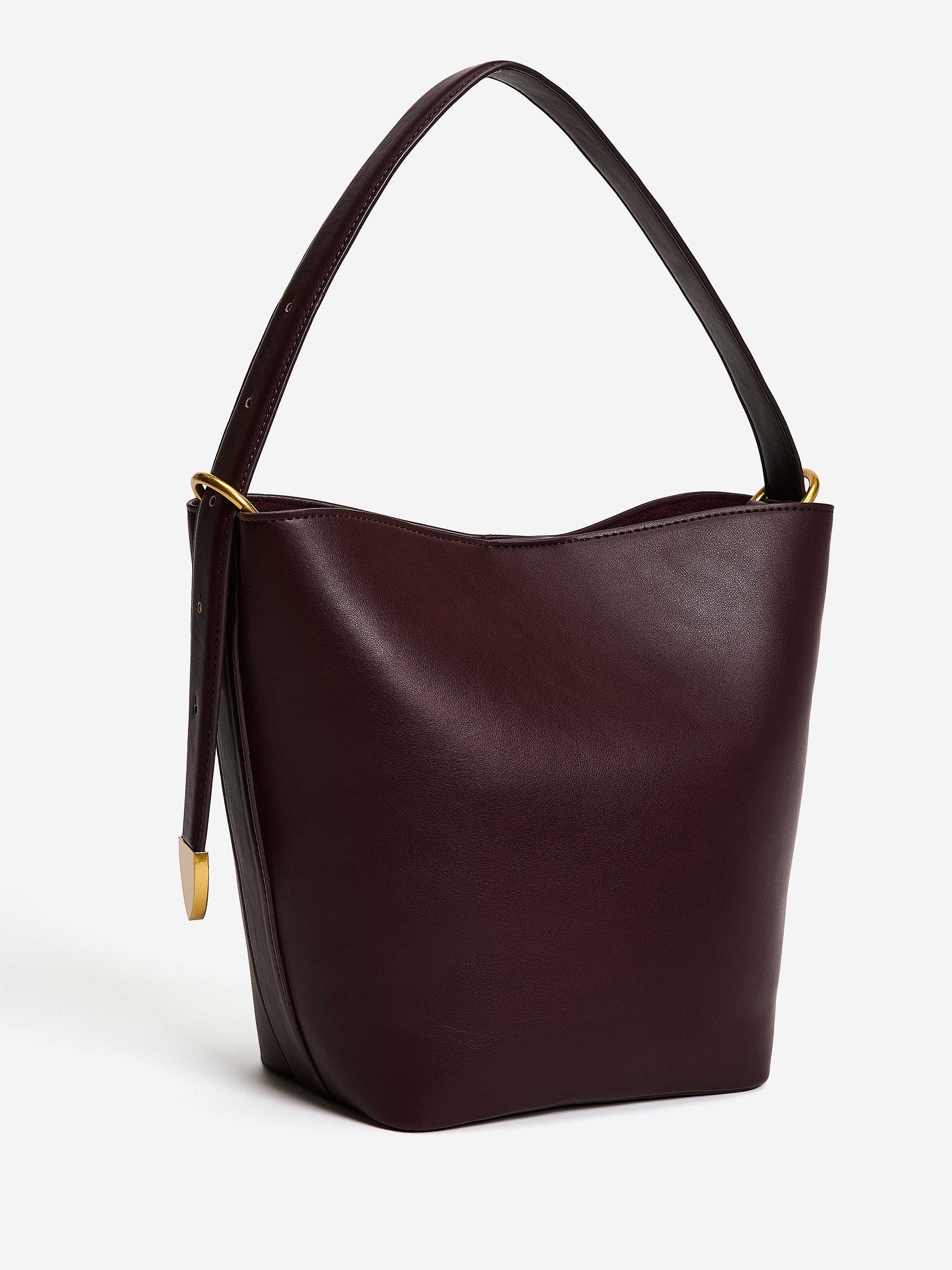 Faux Leather Bucket Bag - Image 5
