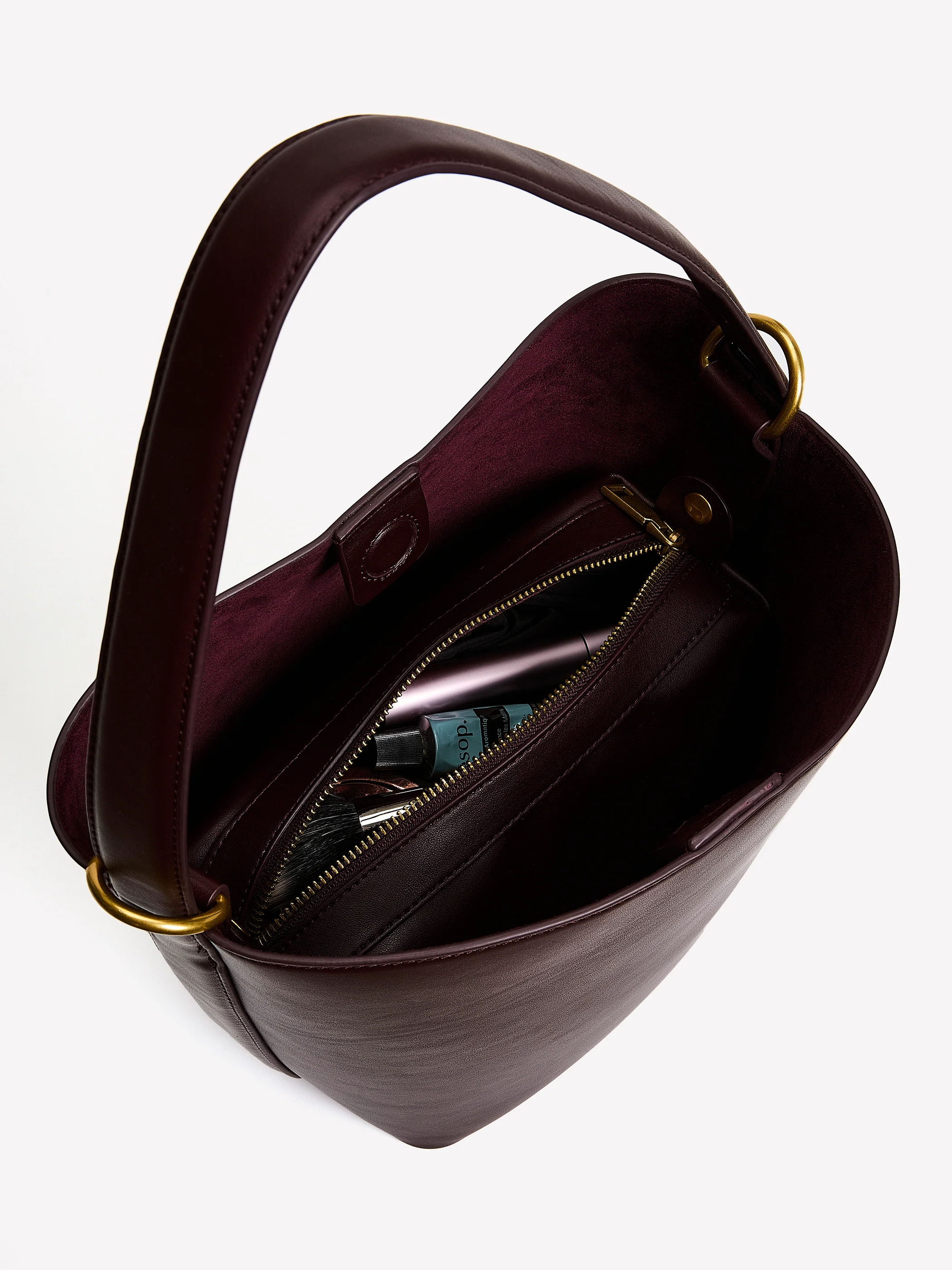 Faux Leather Bucket Bag - Image 7