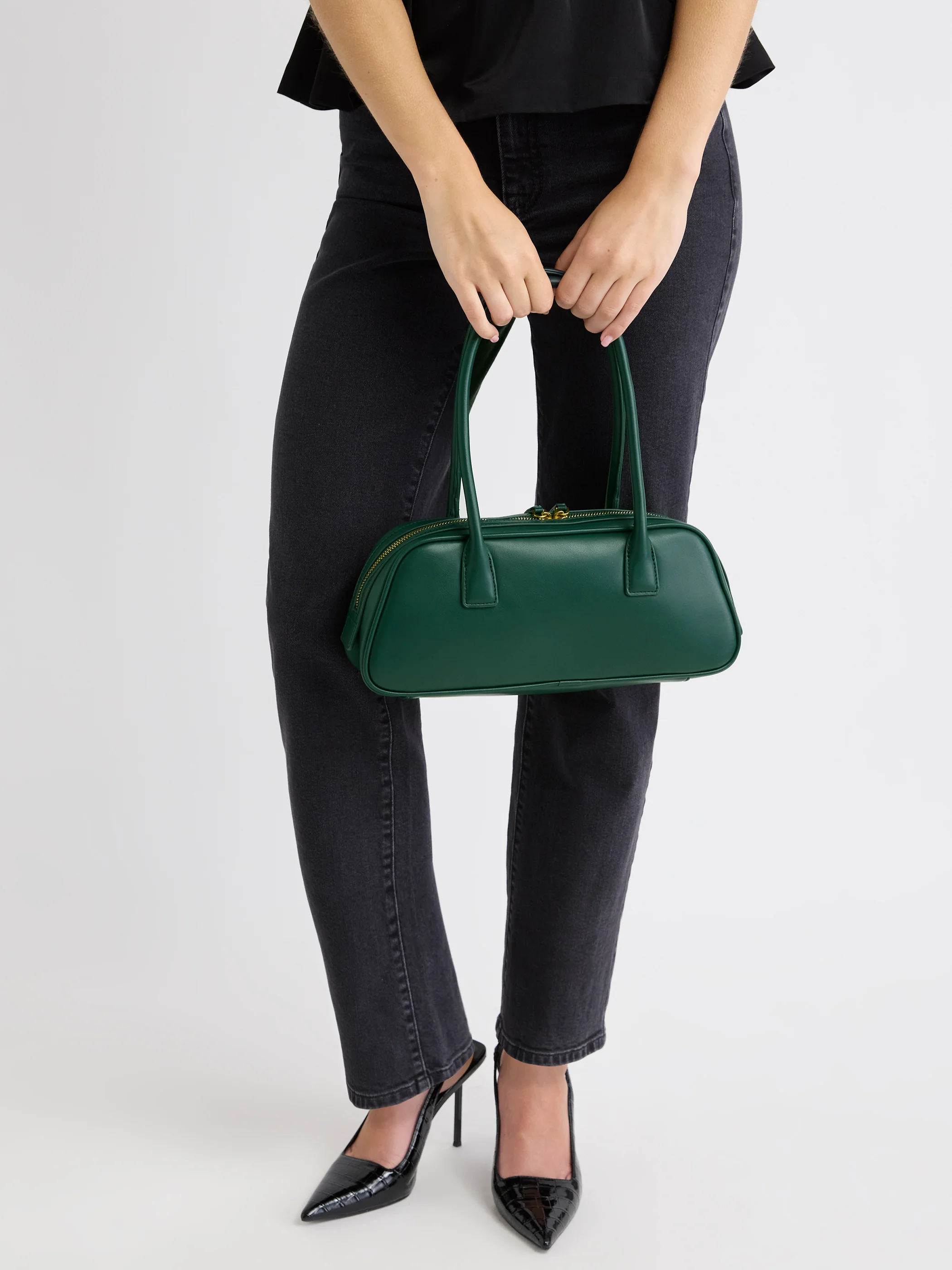 Faux Leather East-West Bag - Image 4