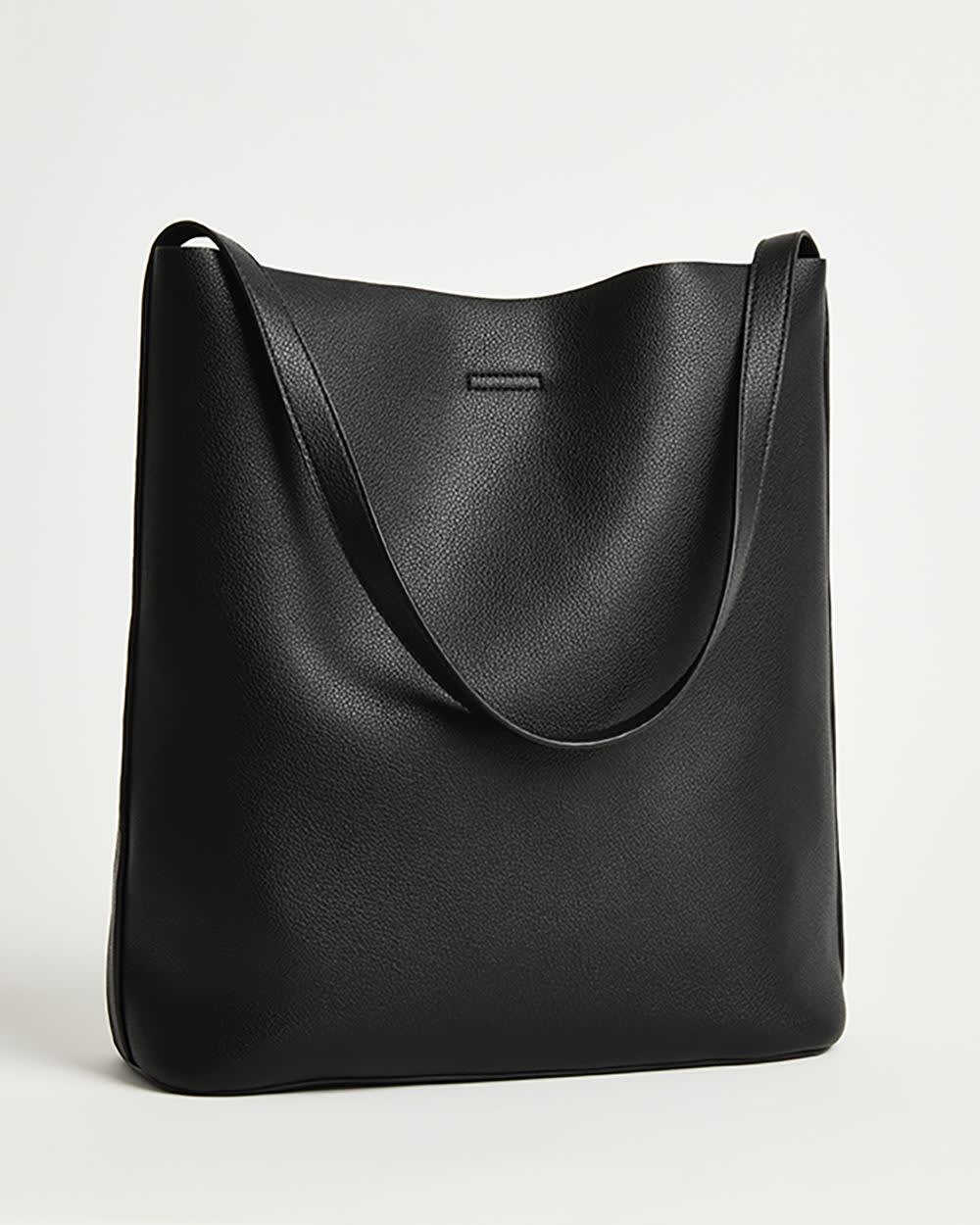 Faux Leather Tote Bag - Image 3