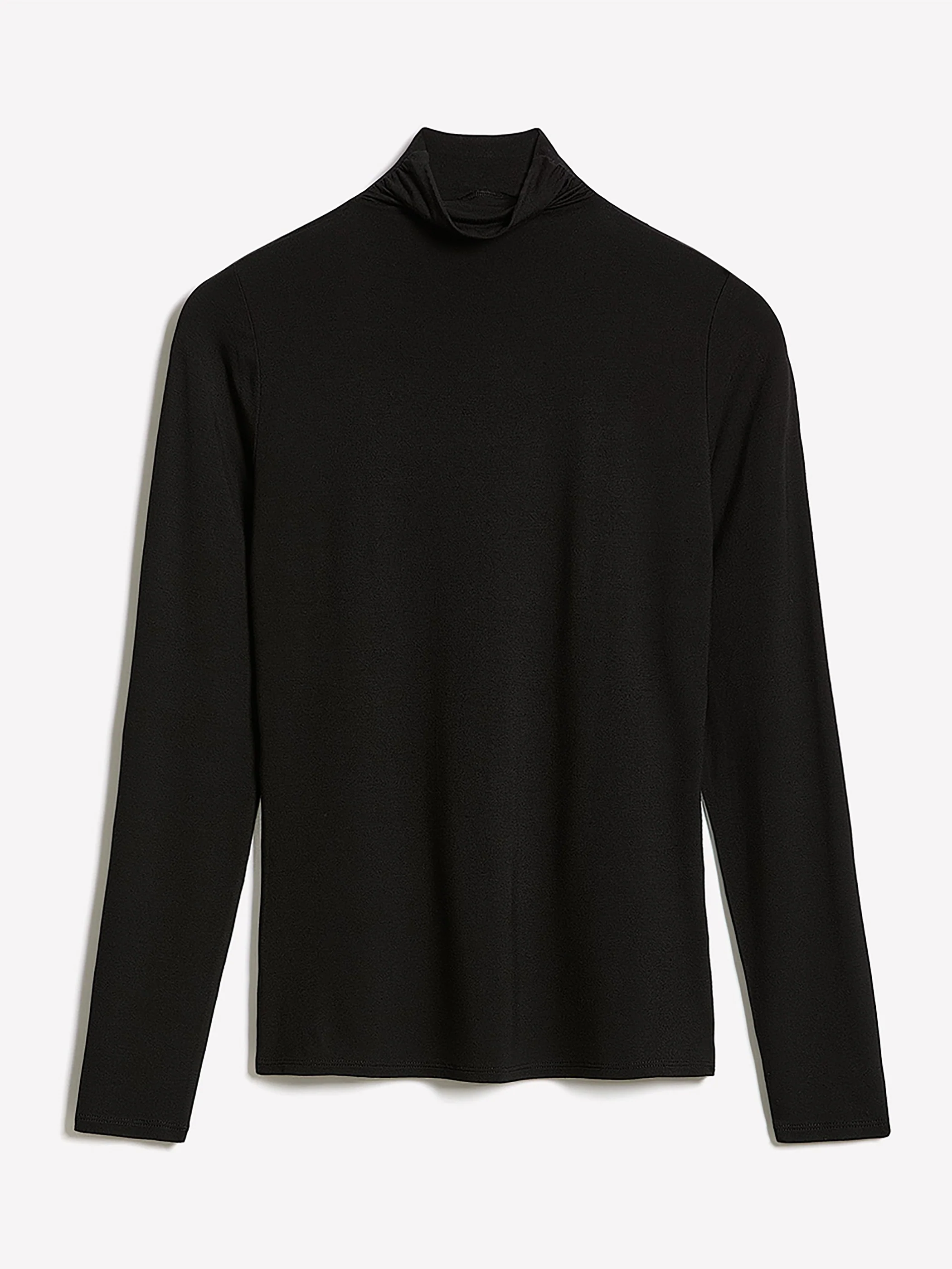 Fitted Long-Sleeve Mock-Neck Tee - Image 4