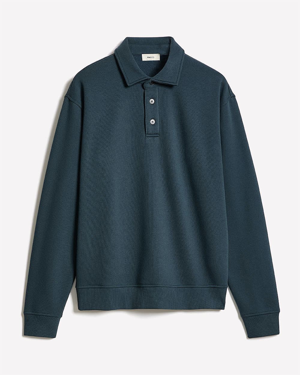 Fleece Long-Sleeve Polo - Image 4