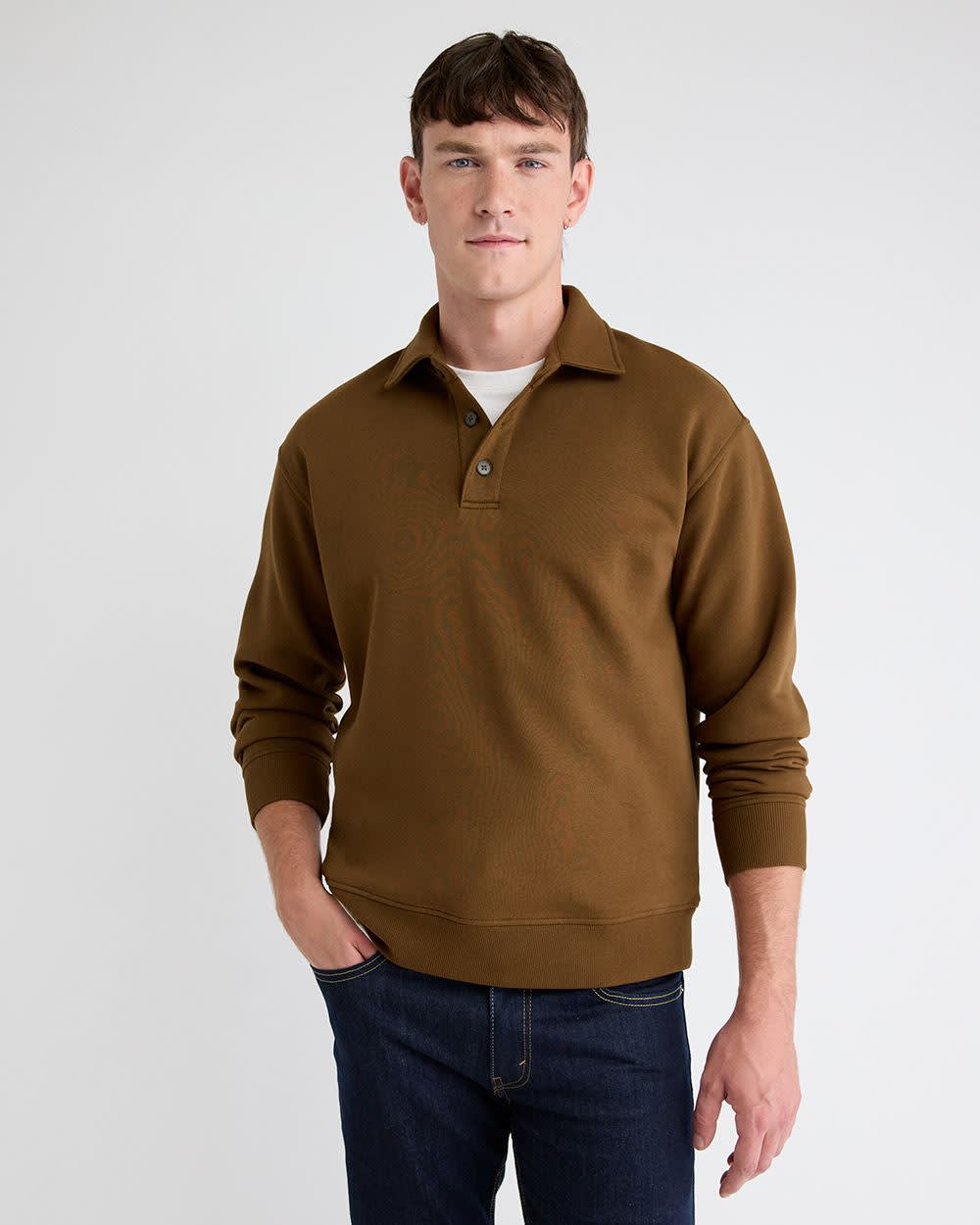 Fleece Long-Sleeve Polo - Image 8