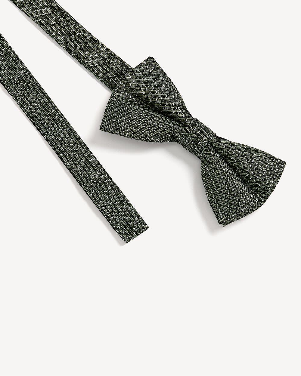 Green Textured Bow Tie - Image 3