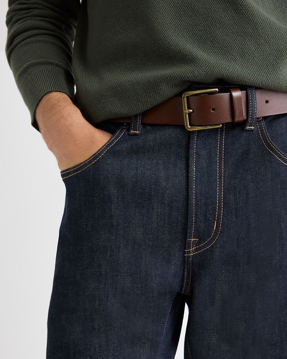 Italian Leather Casual Belt - Image 4