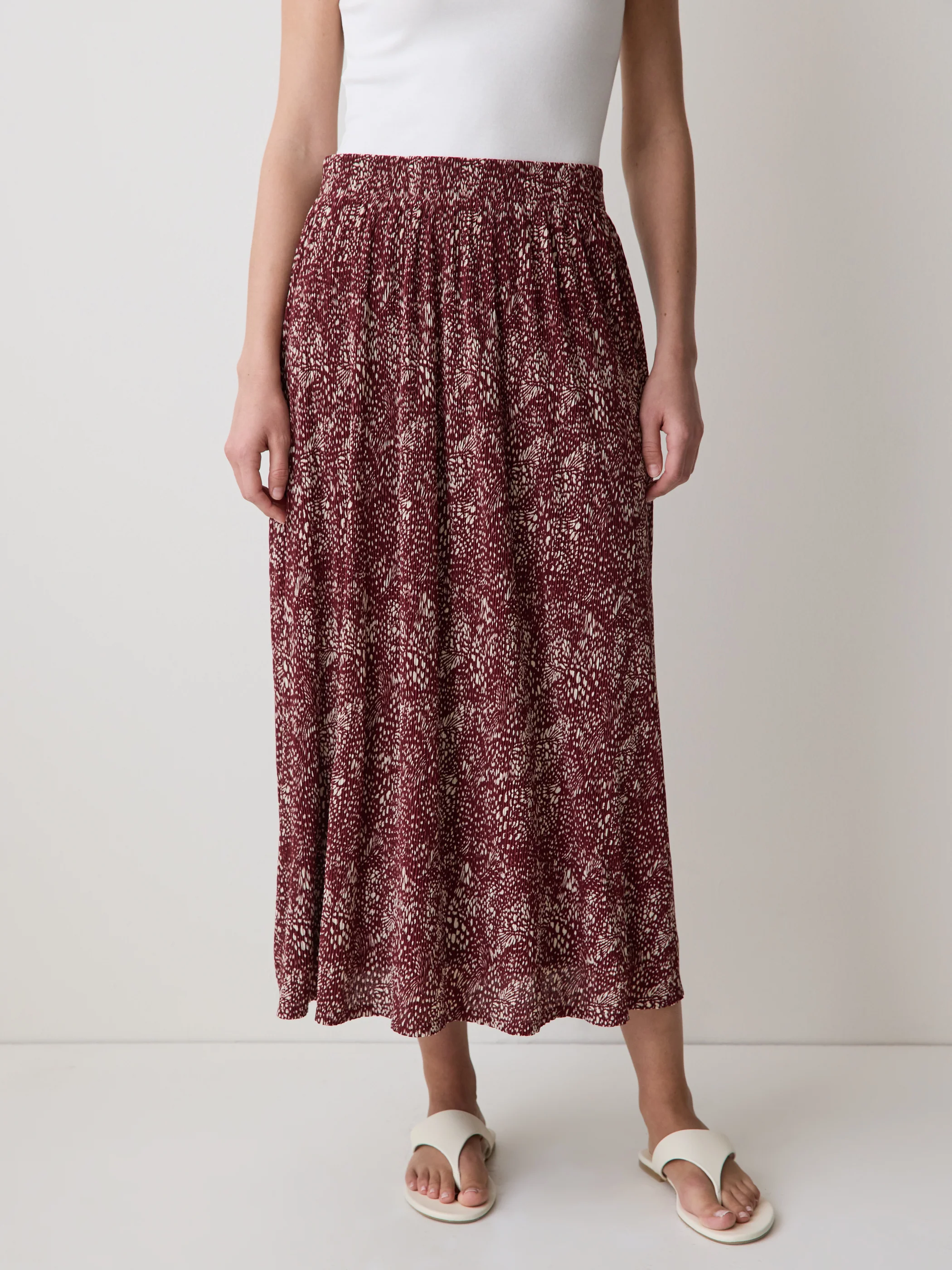 High-Rise Flare Midi Skirt - Image 11